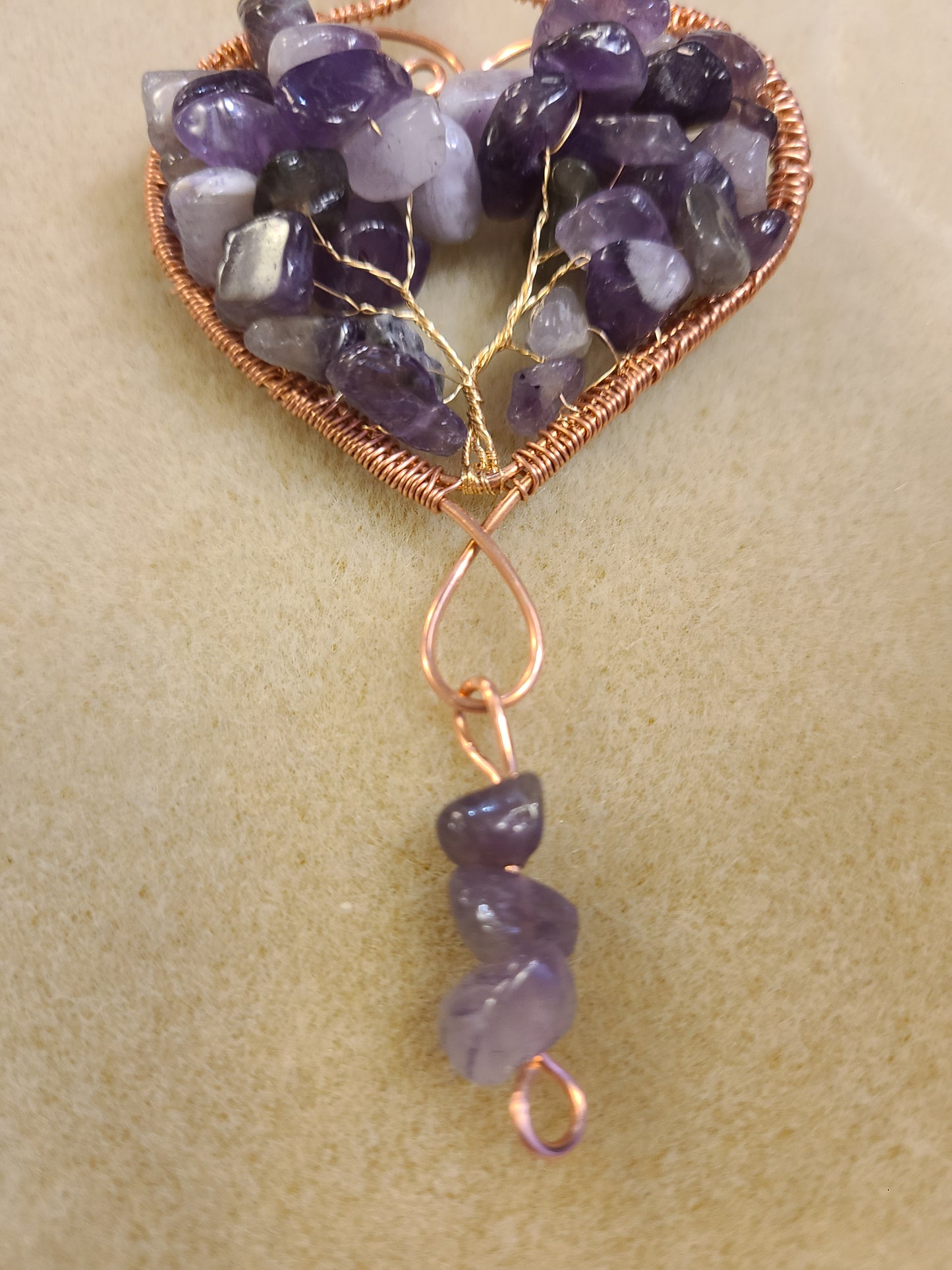 Heart Shaped Tree of Life Gemstone Pendant