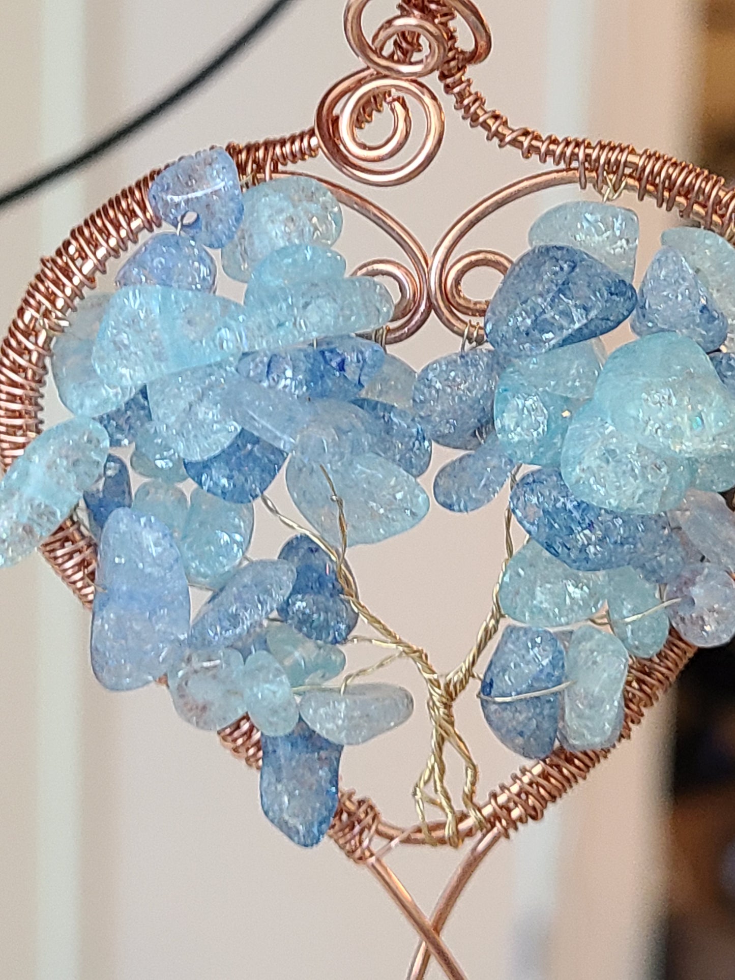 Heart Shaped Tree of Life Gemstone Pendant