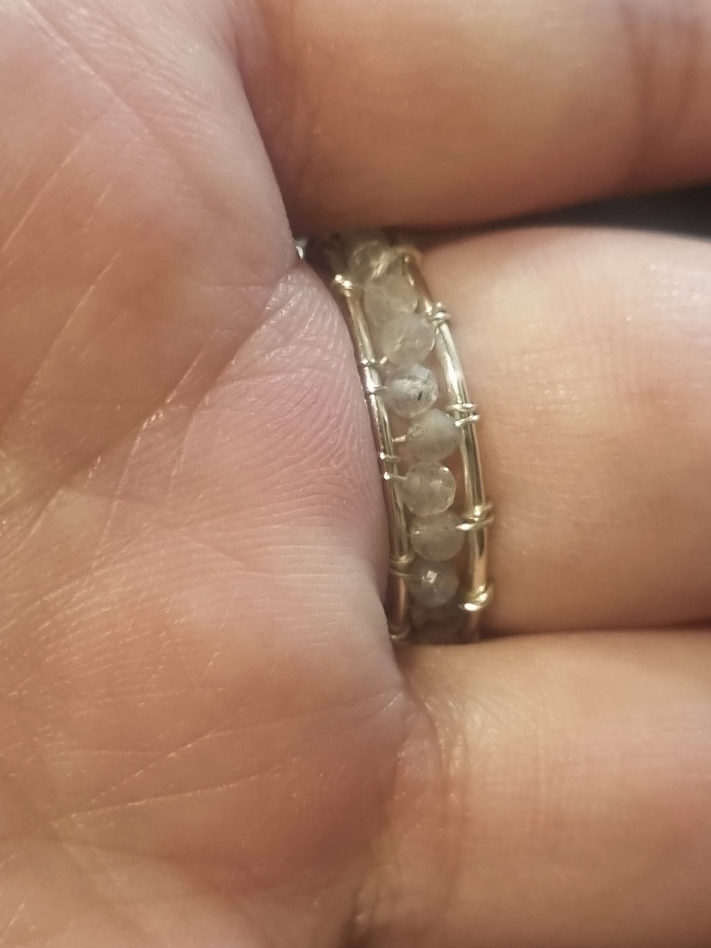 Gray Fossil Coral Jade - Size 7.75