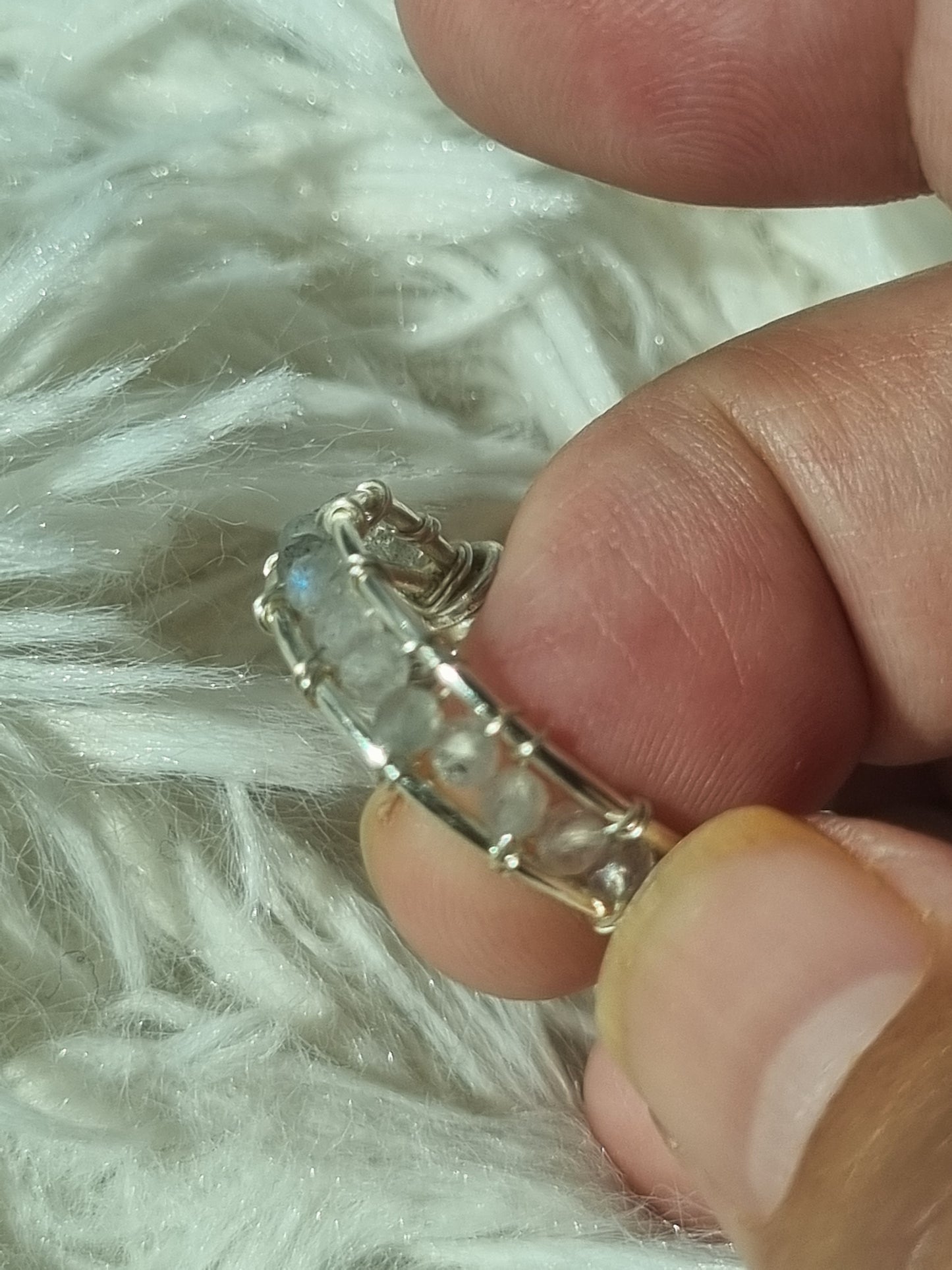 Gray Fossil Coral Jade - Size 7.75