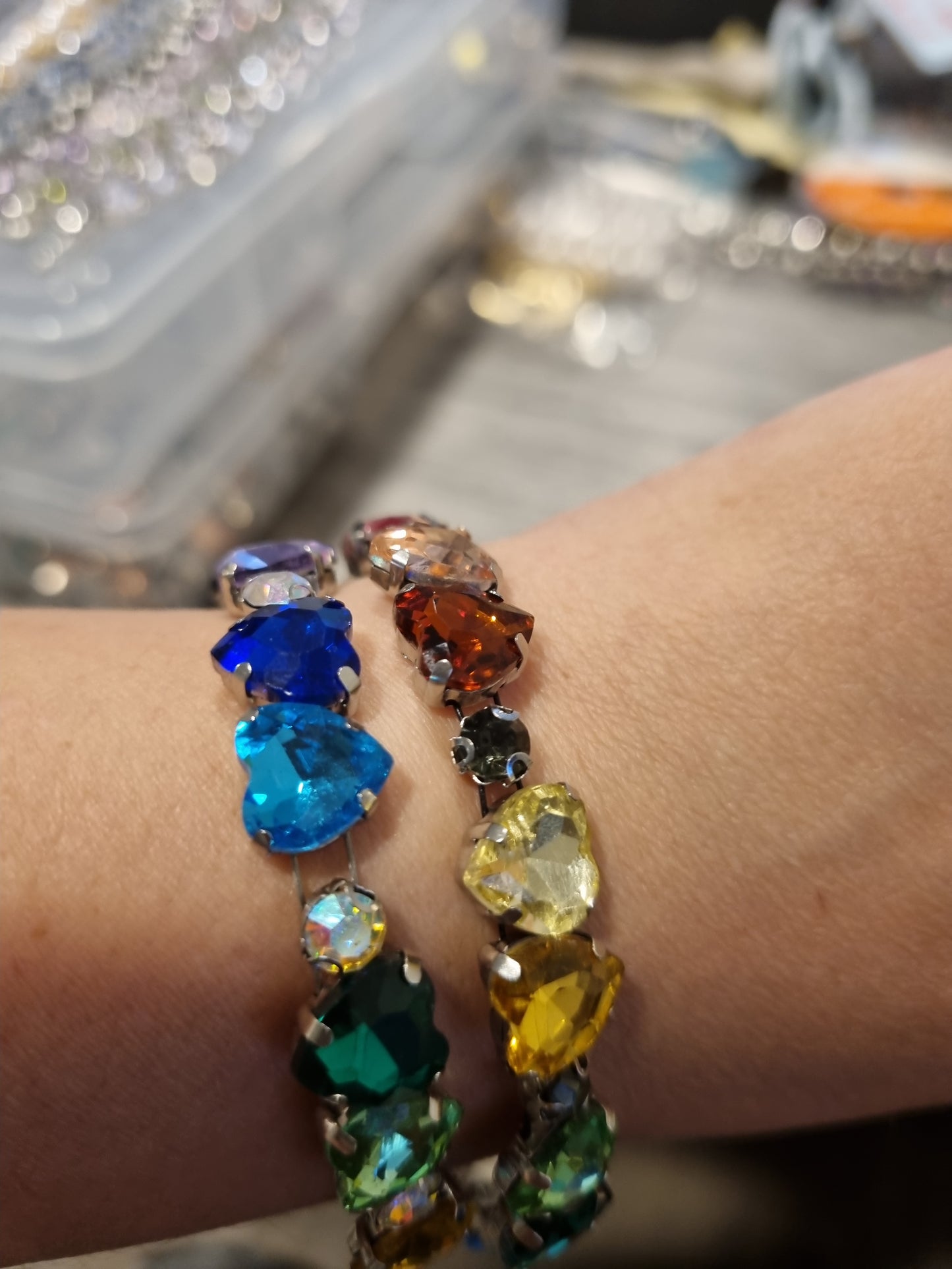 Glass Rhinestone Bangles