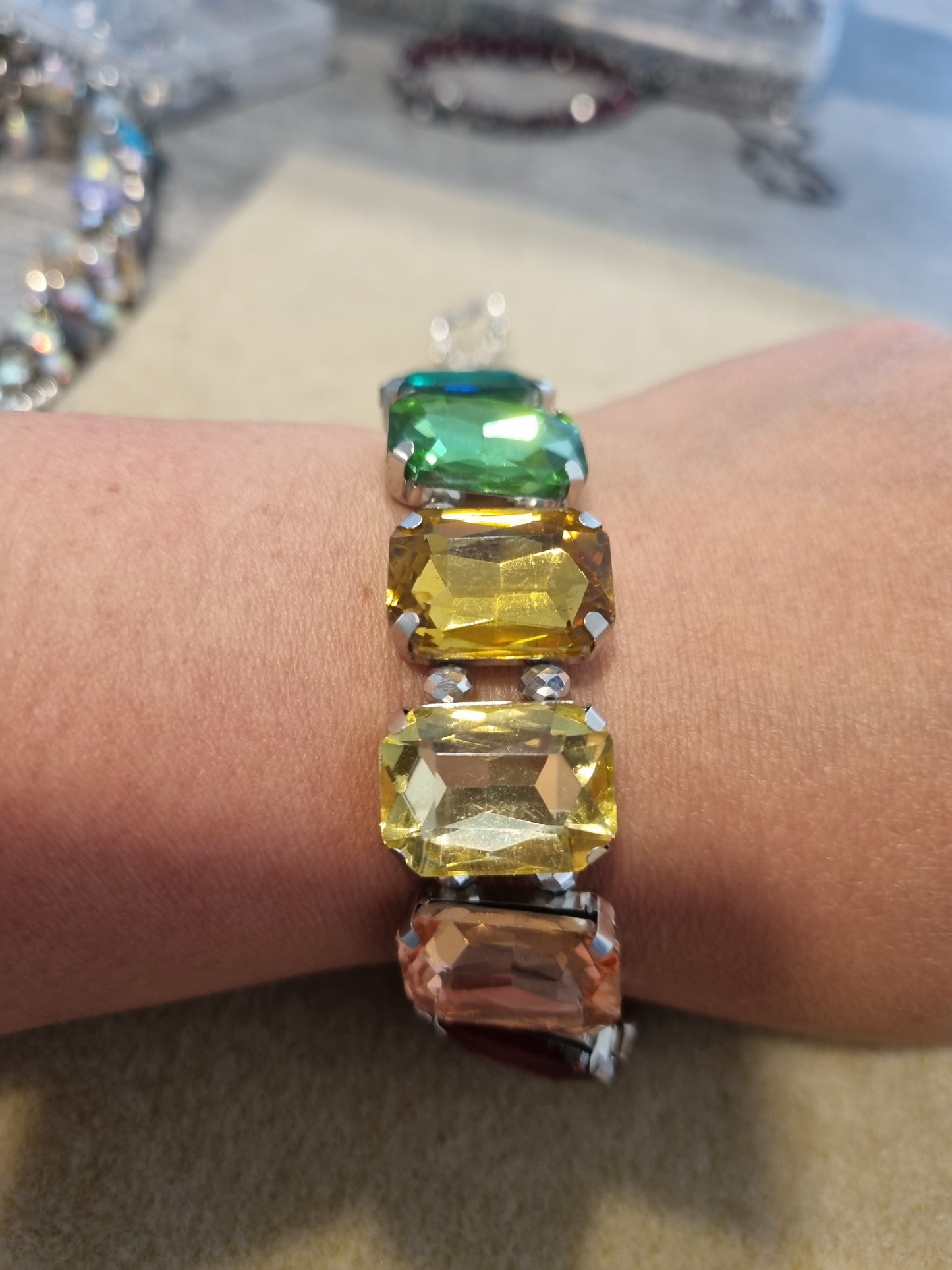 Glass Rhinestone Bangles