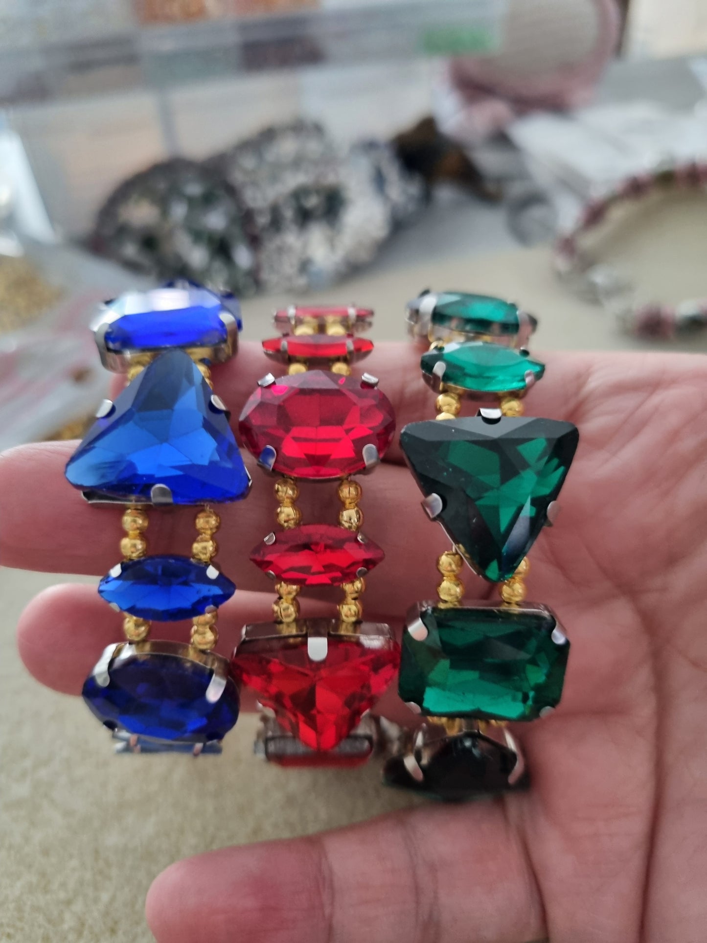 Glass Rhinestone Bangles