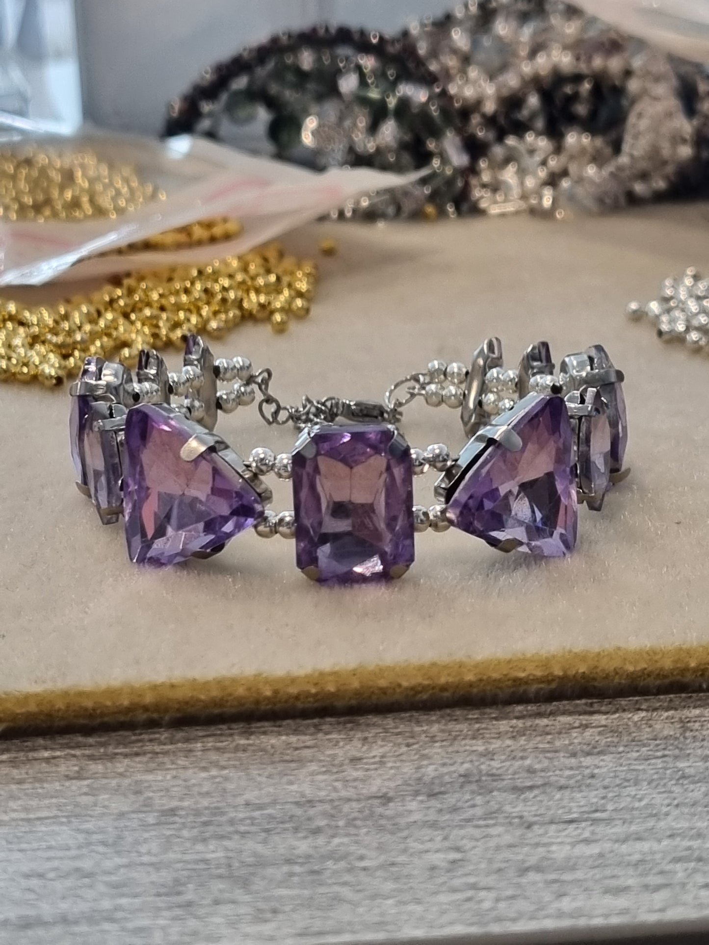 Glass Rhinestone Bangles