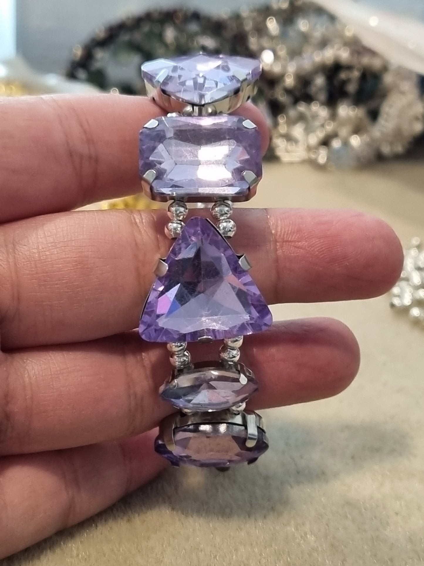 Glass Rhinestone Bangles