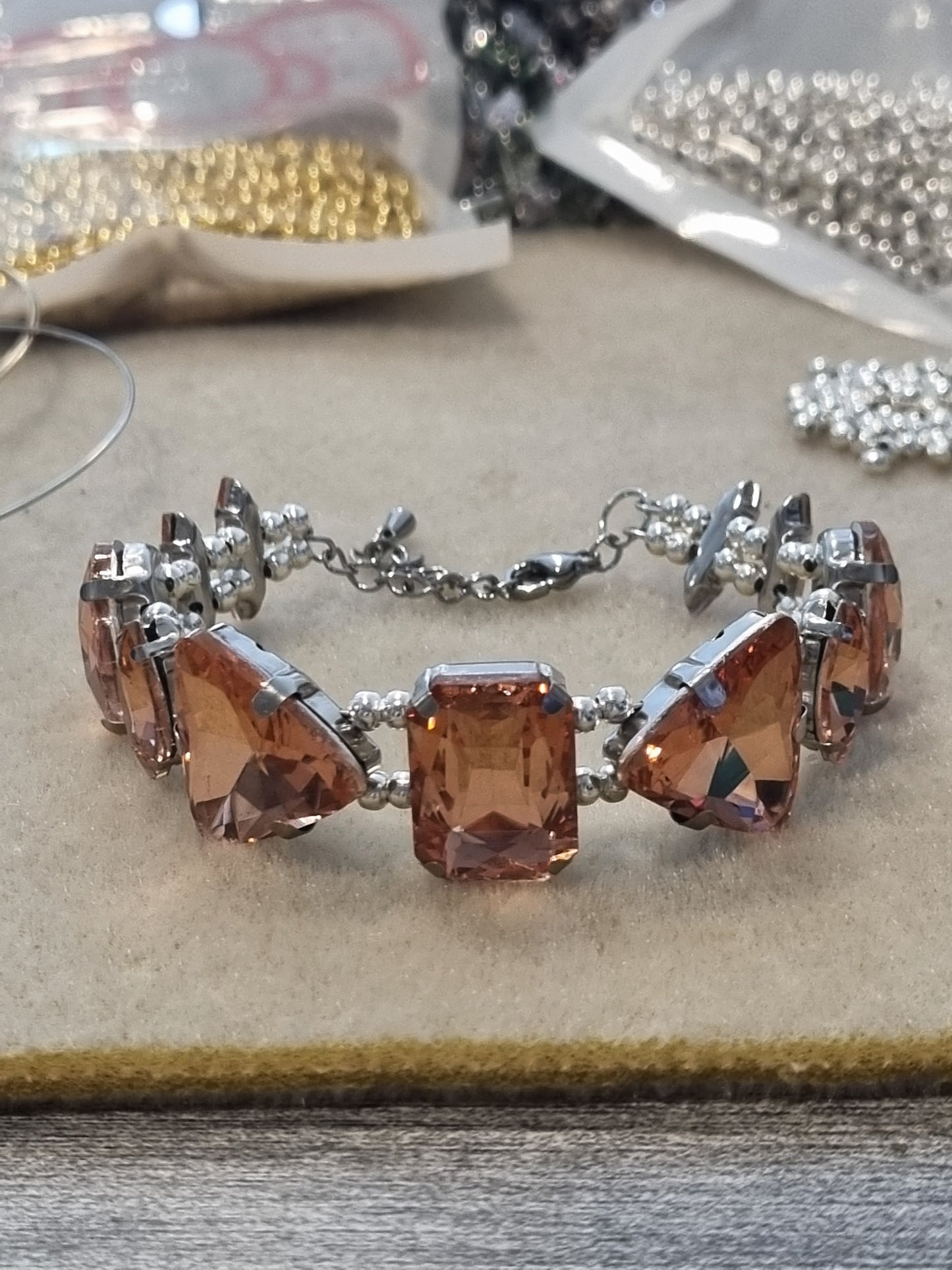 Glass Rhinestone Bangles