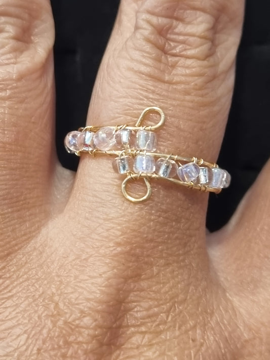 Simple Glass Bead Rings