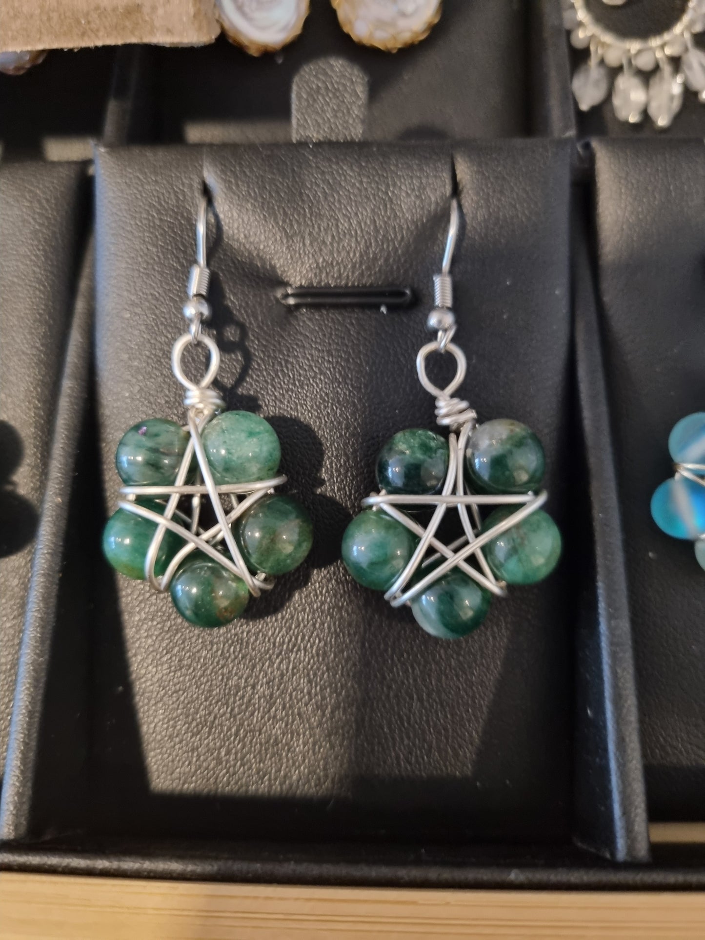 Gemstone Star Earrings