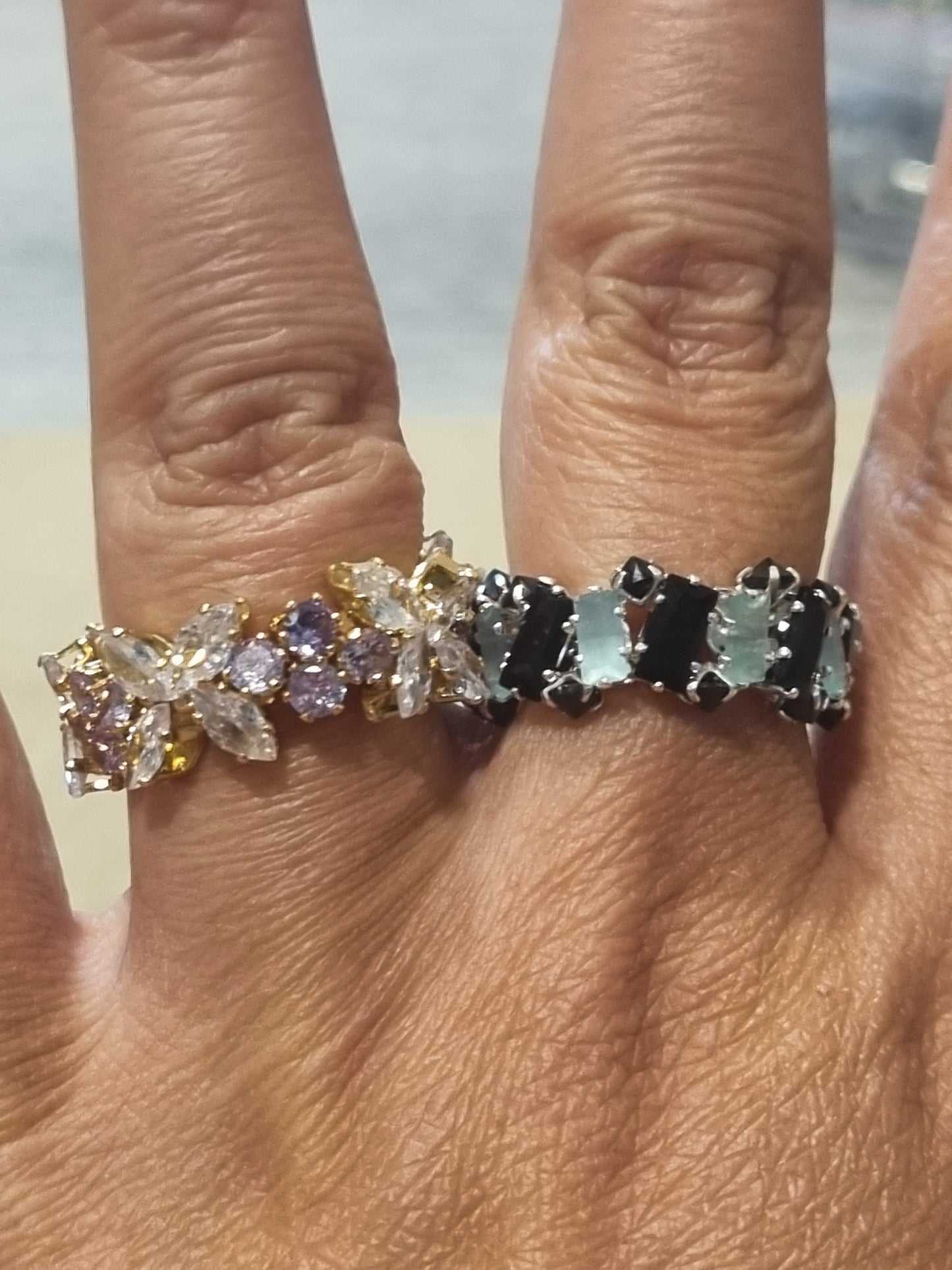 Beaded Crystal Rings