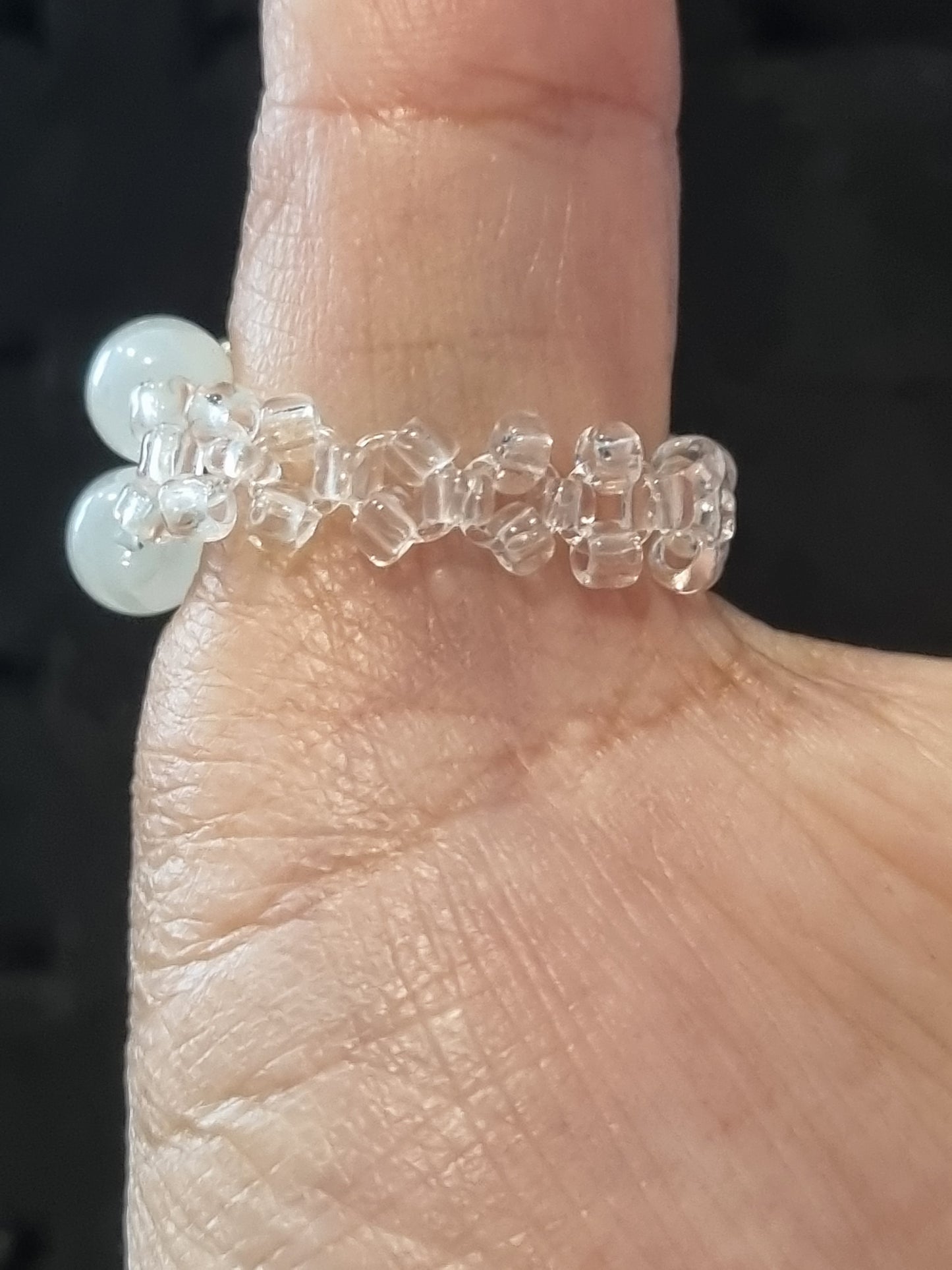 Simple Glass Bead Rings