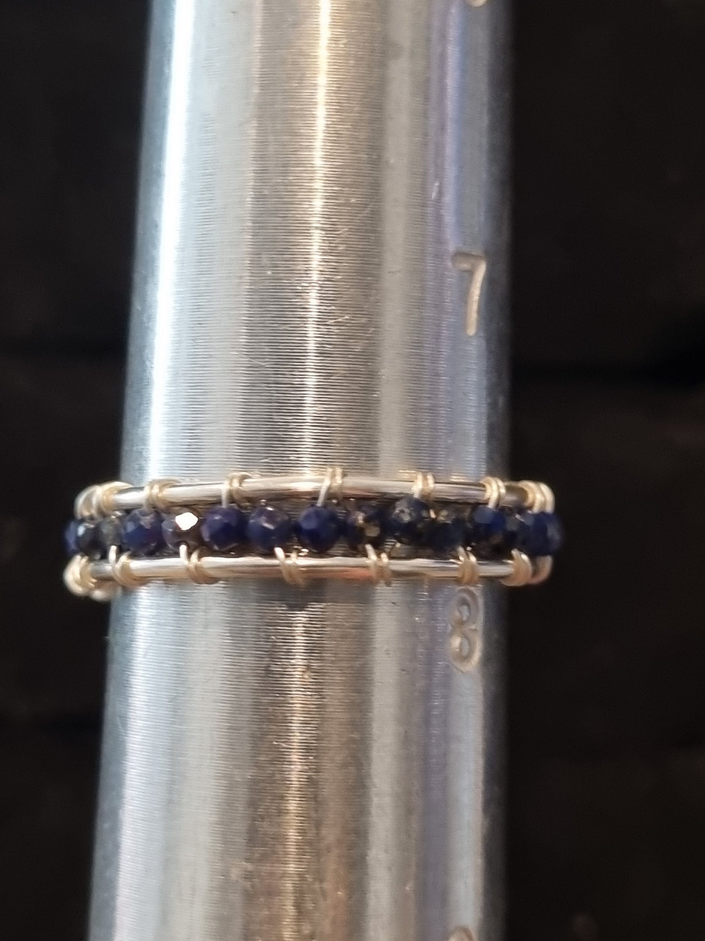 Beaded Band Stone Rings