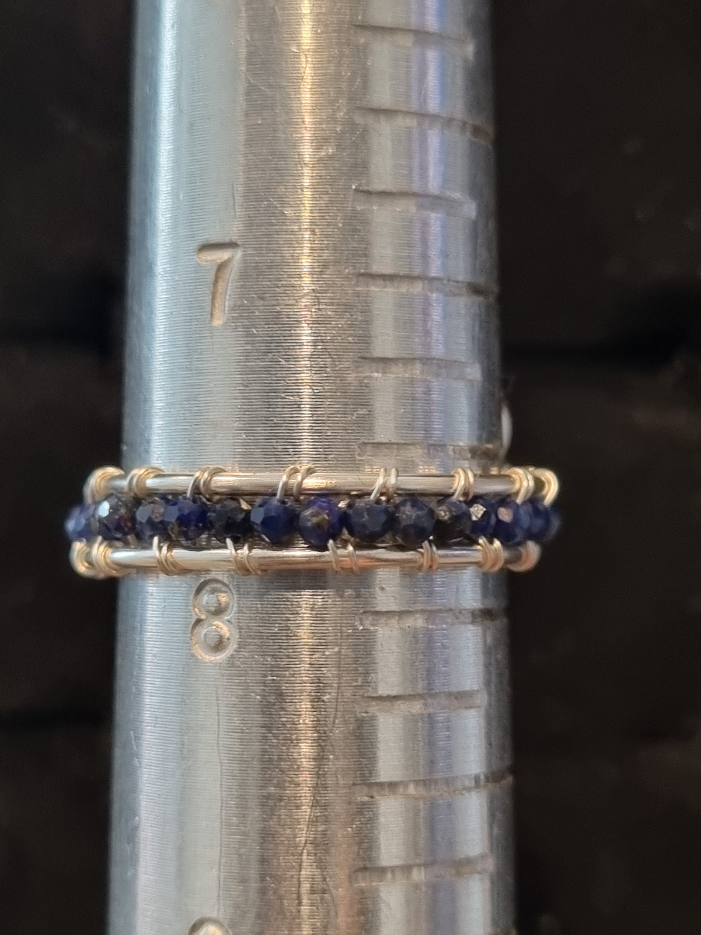 Beaded Band Stone Rings