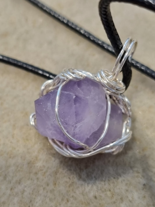 Raw Amethyst Pendants