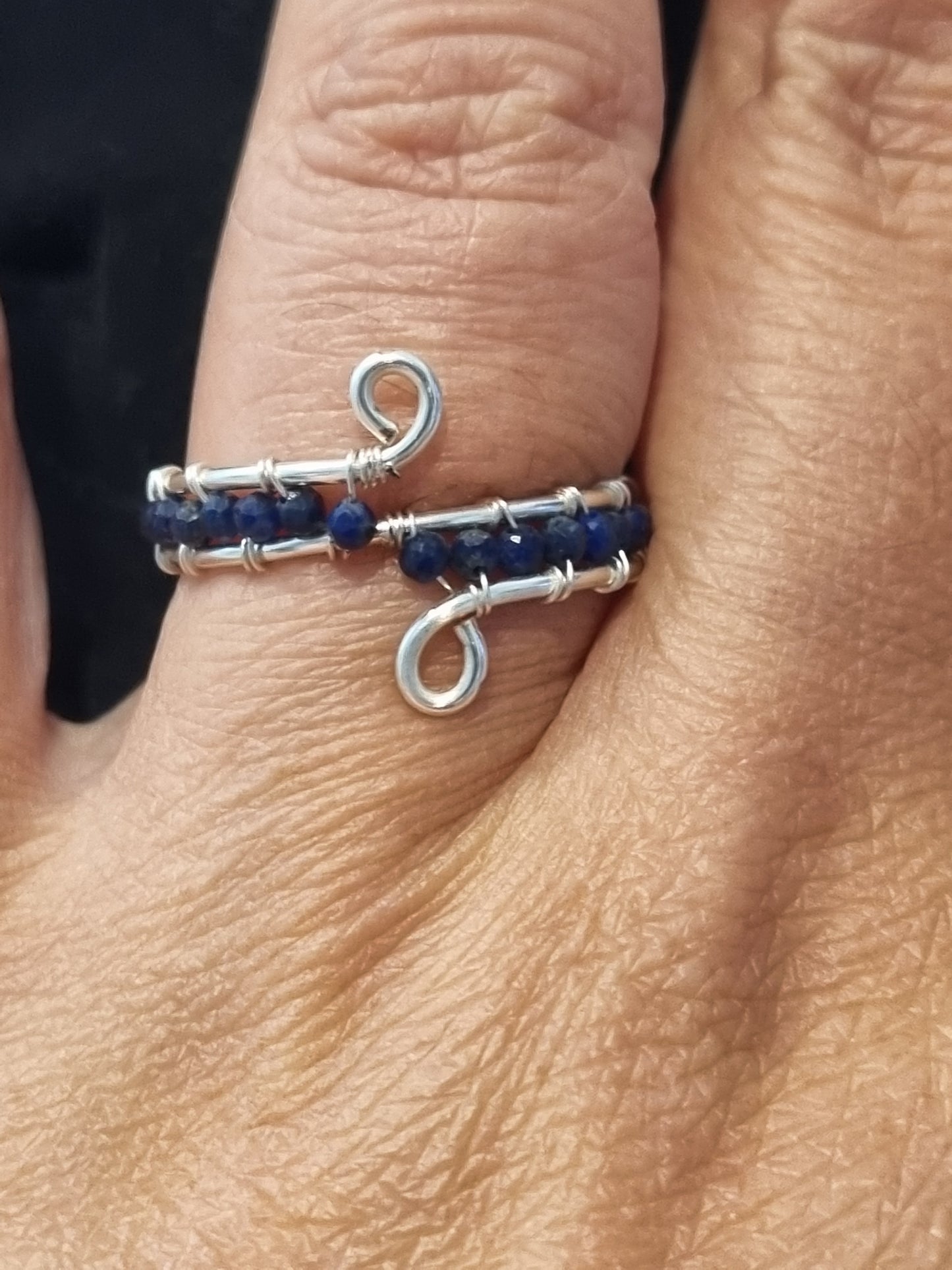 Beaded Band Stone Rings