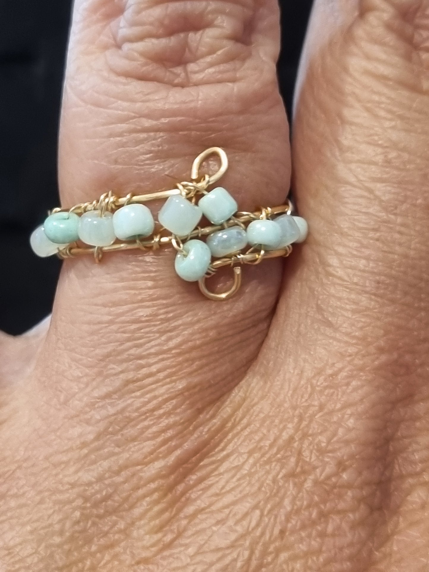 Simple Glass Bead Rings