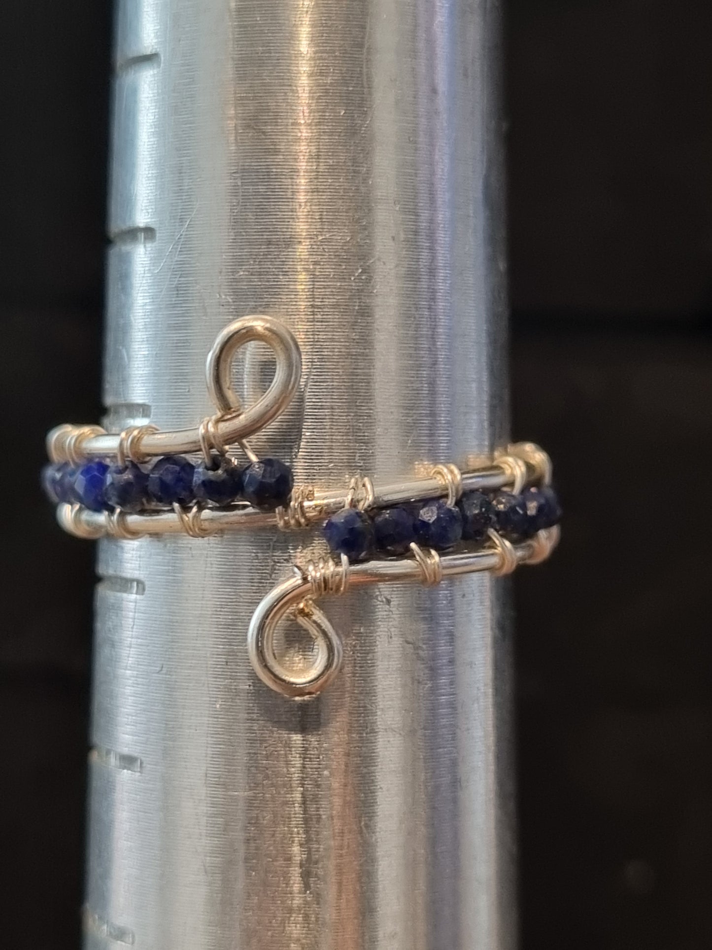 Beaded Band Stone Rings