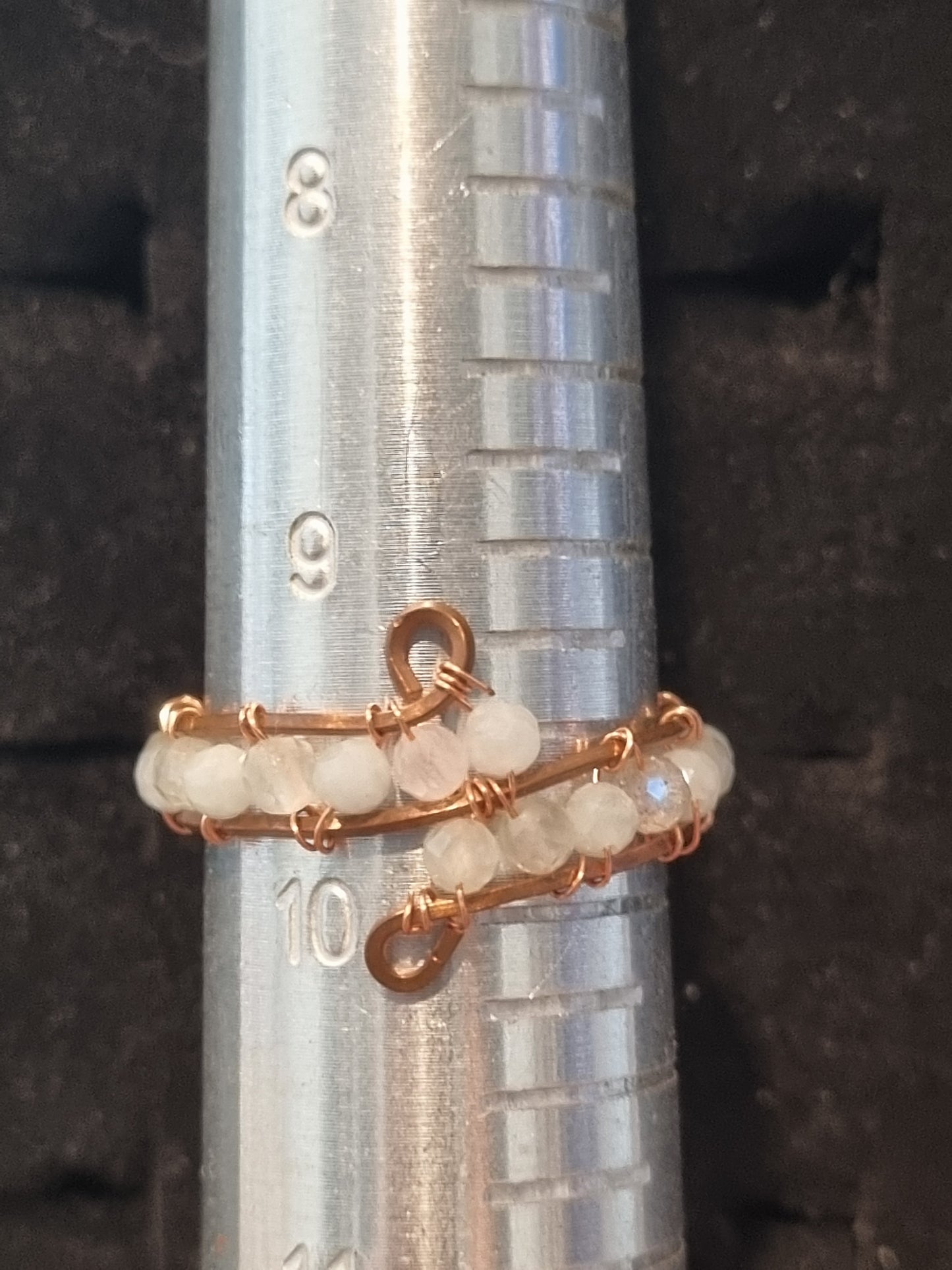 Beaded Band Stone Rings