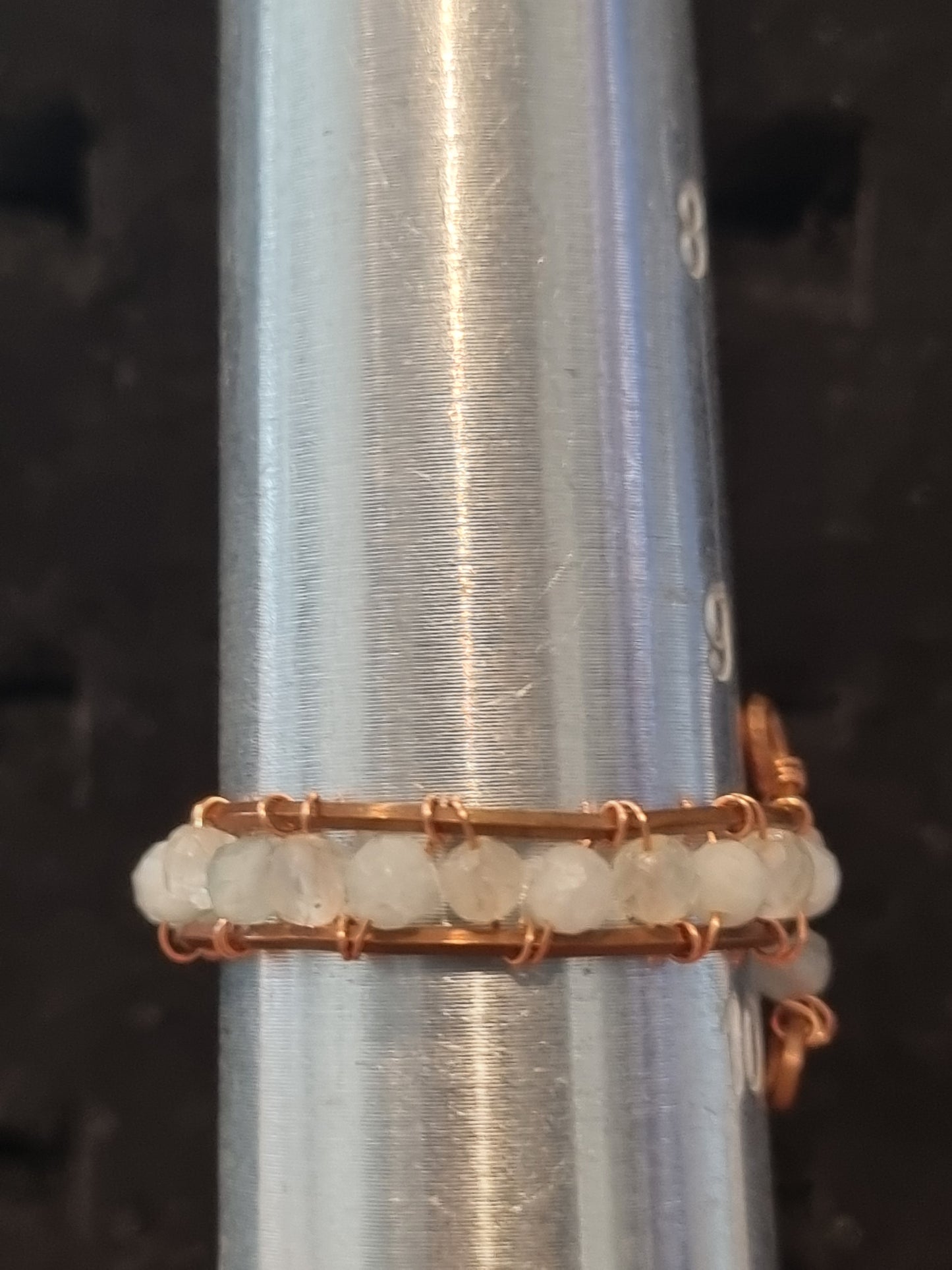 Beaded Band Stone Rings