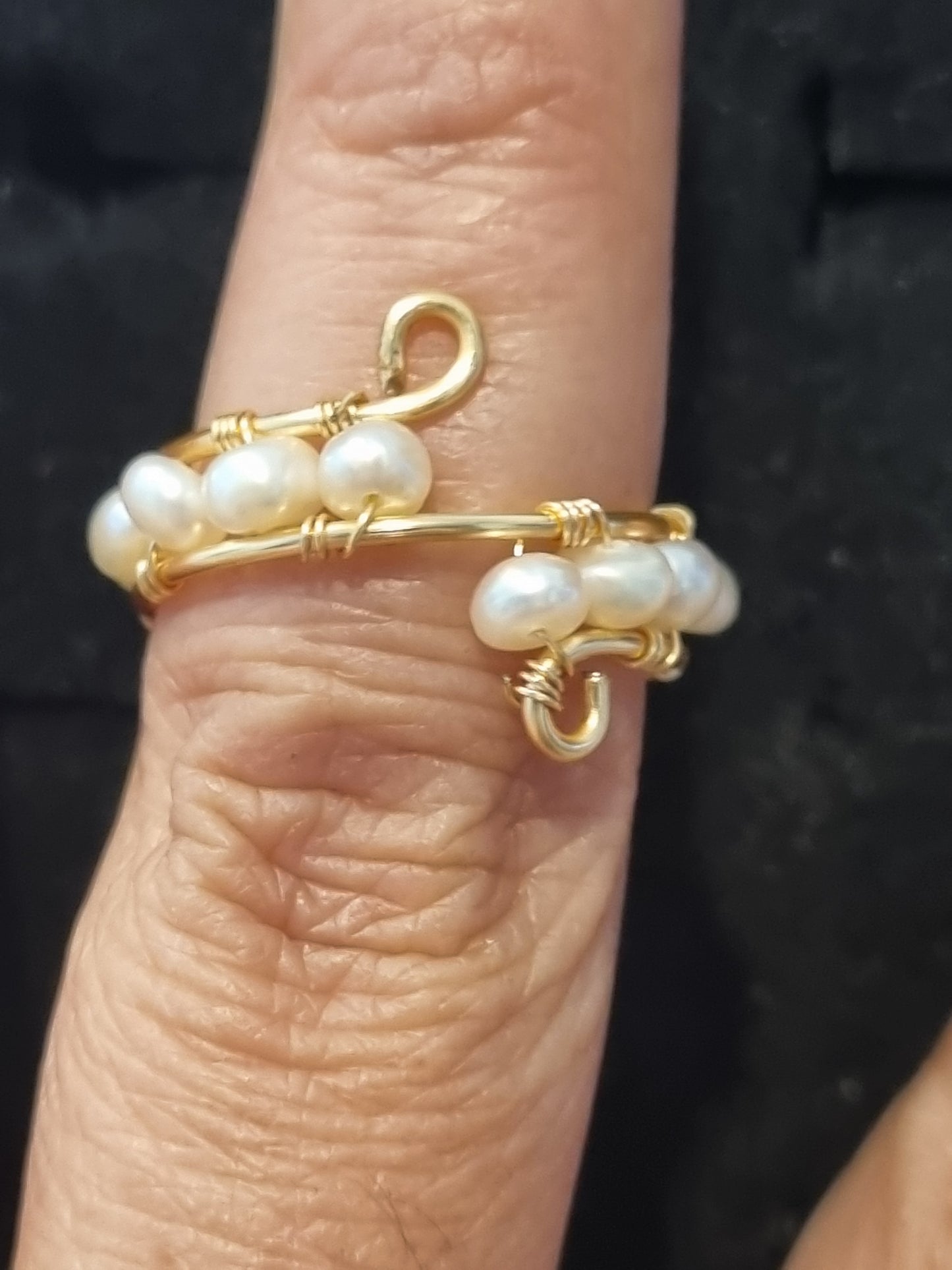 Beaded Band Stone Rings