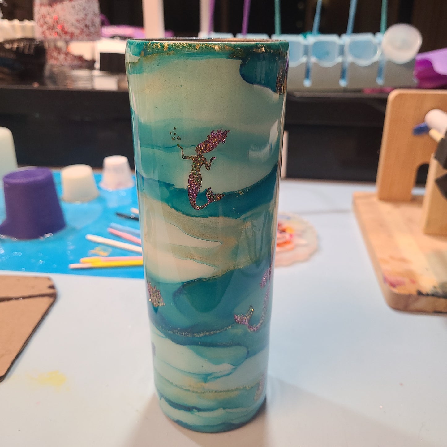 Mermaid - Watercolor Peekaboo