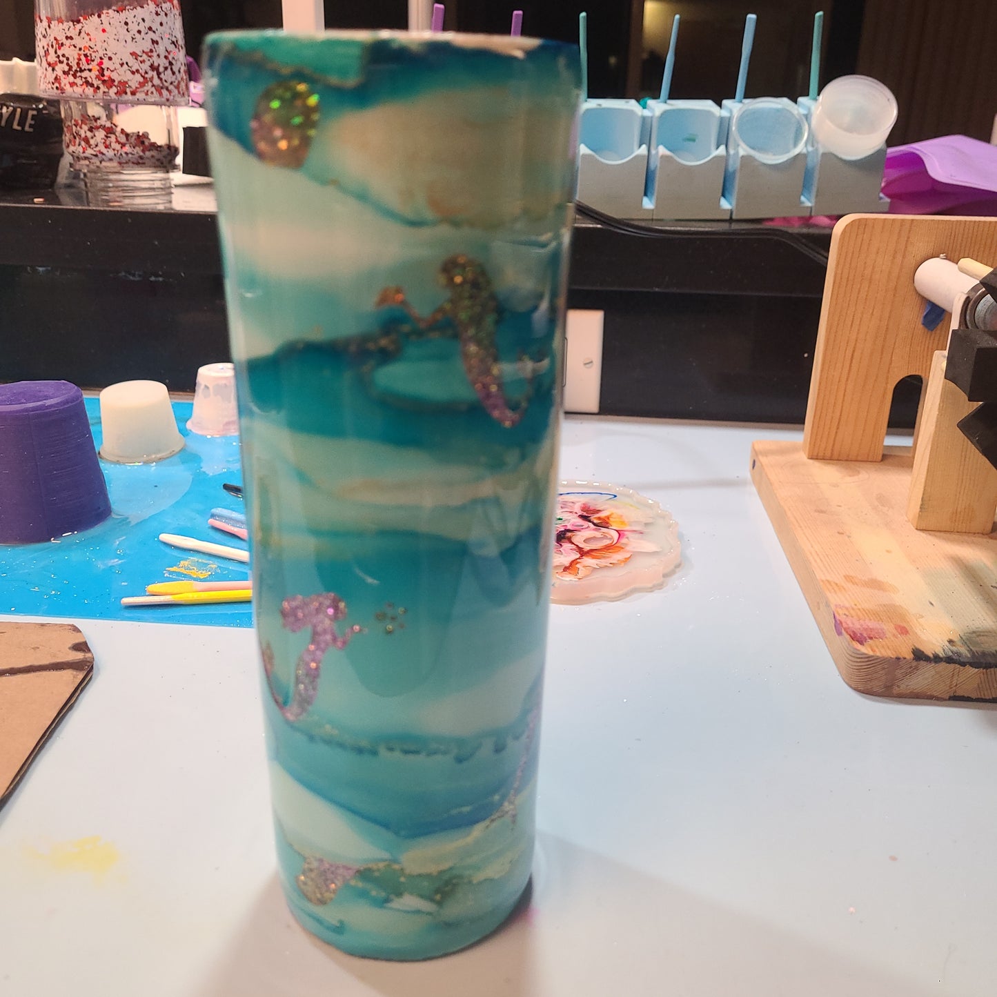 Mermaid - Watercolor Peekaboo