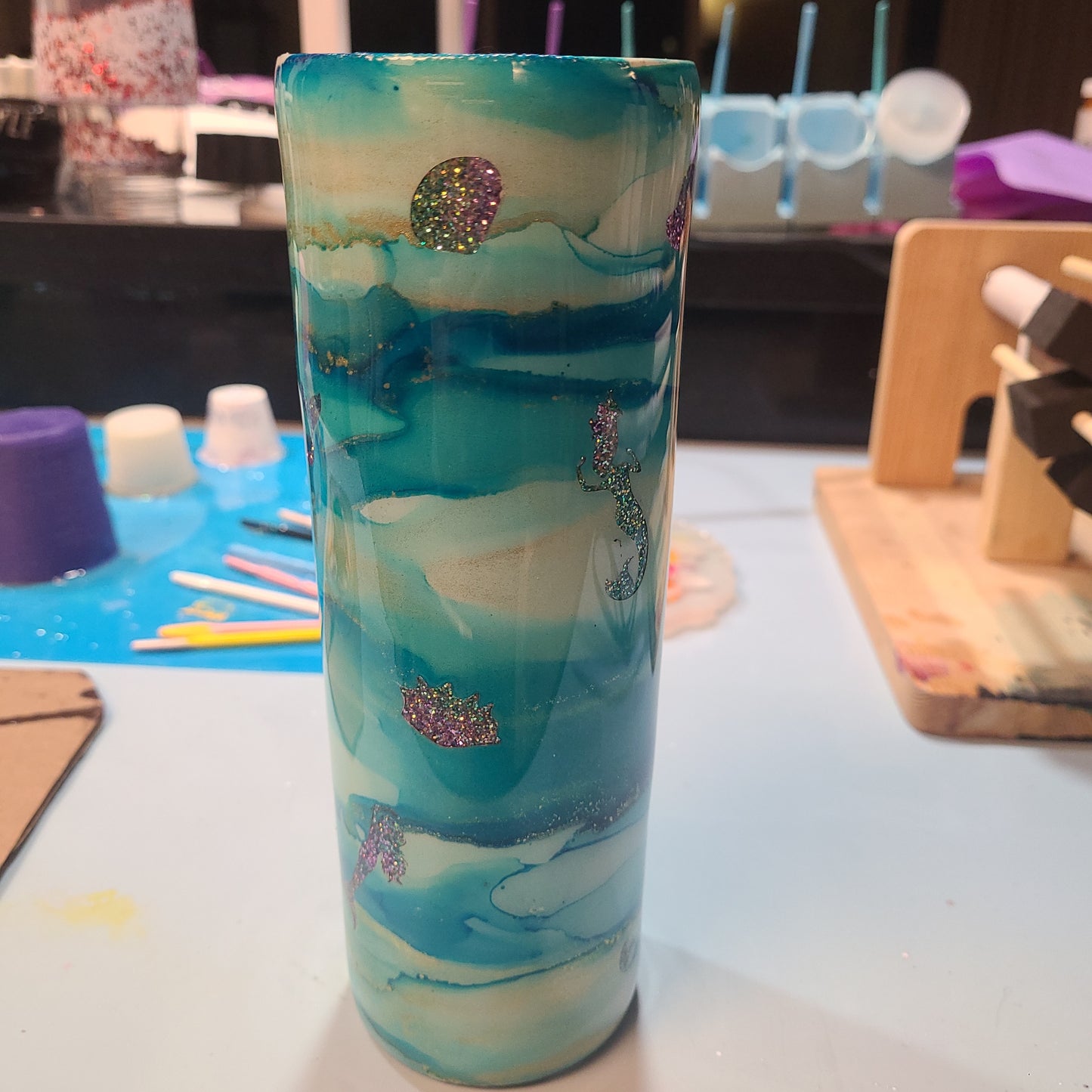 Mermaid - Watercolor Peekaboo