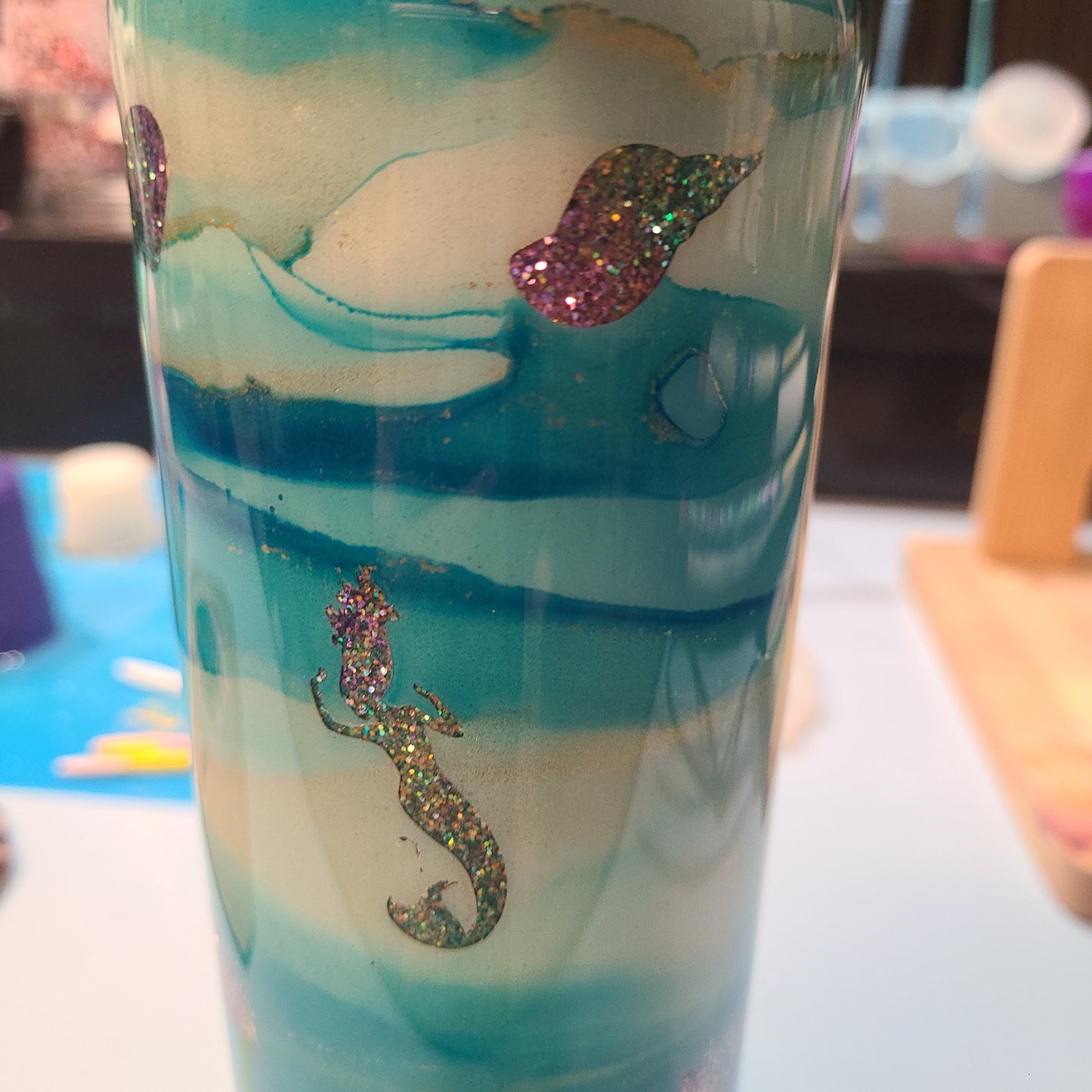 Mermaid - Watercolor Peekaboo