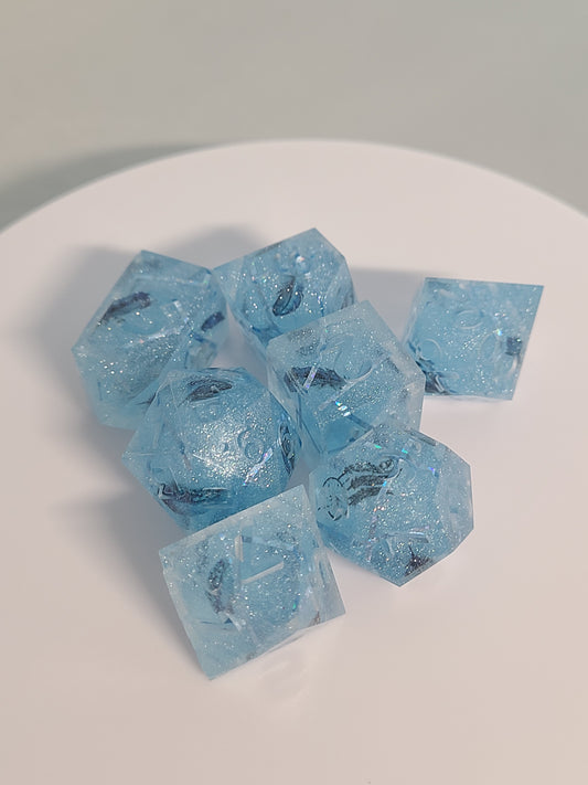 Blue Feathers and Dreamcatcher - Decorated