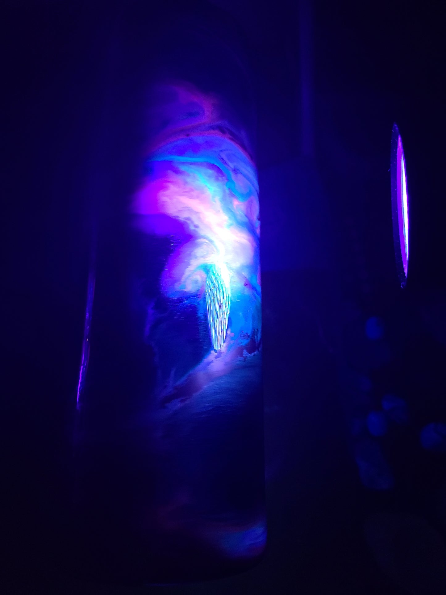 Green, Purple and Gold - Ink Swirl