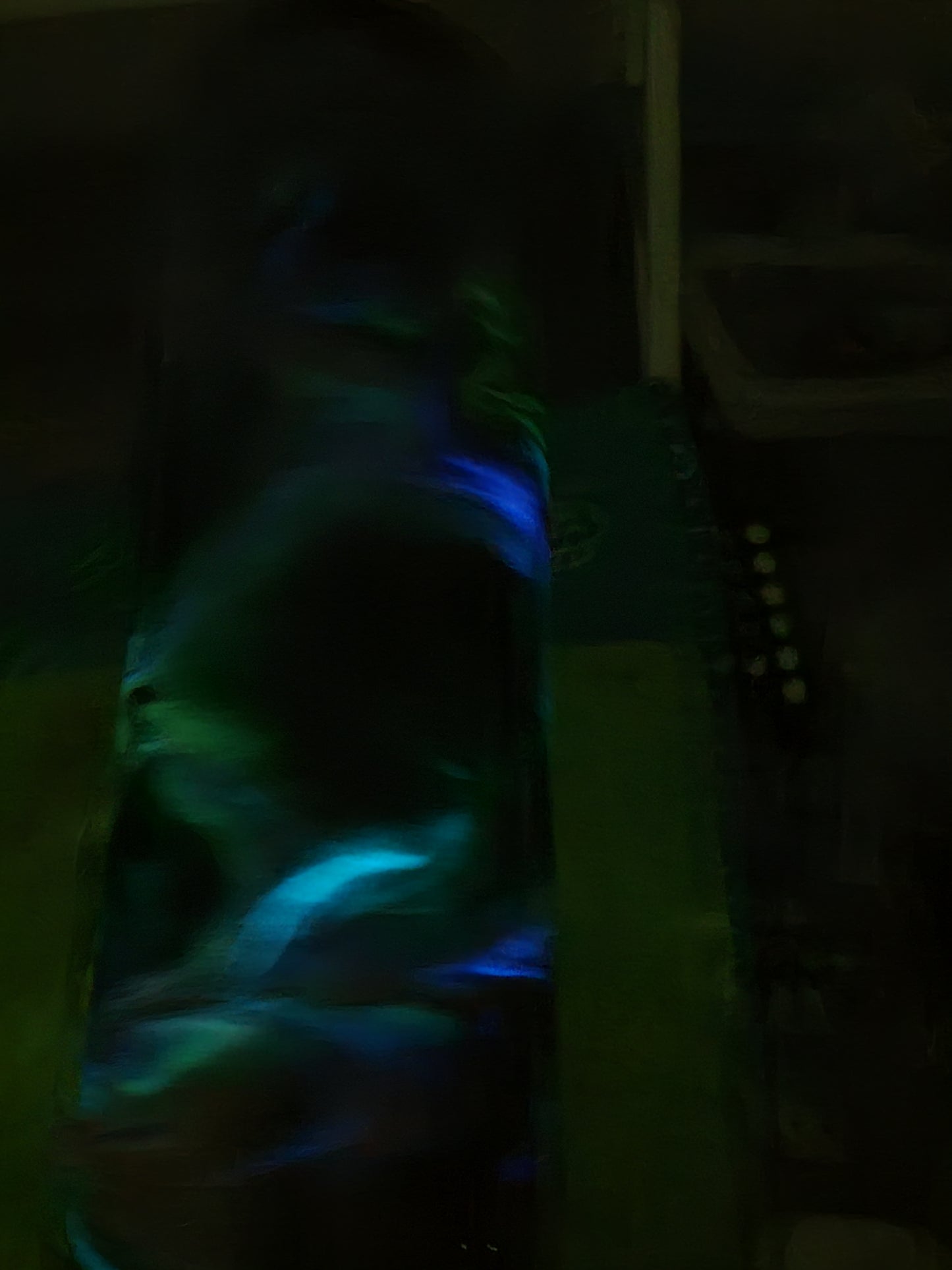 Green, Purple and Gold - Ink Swirl