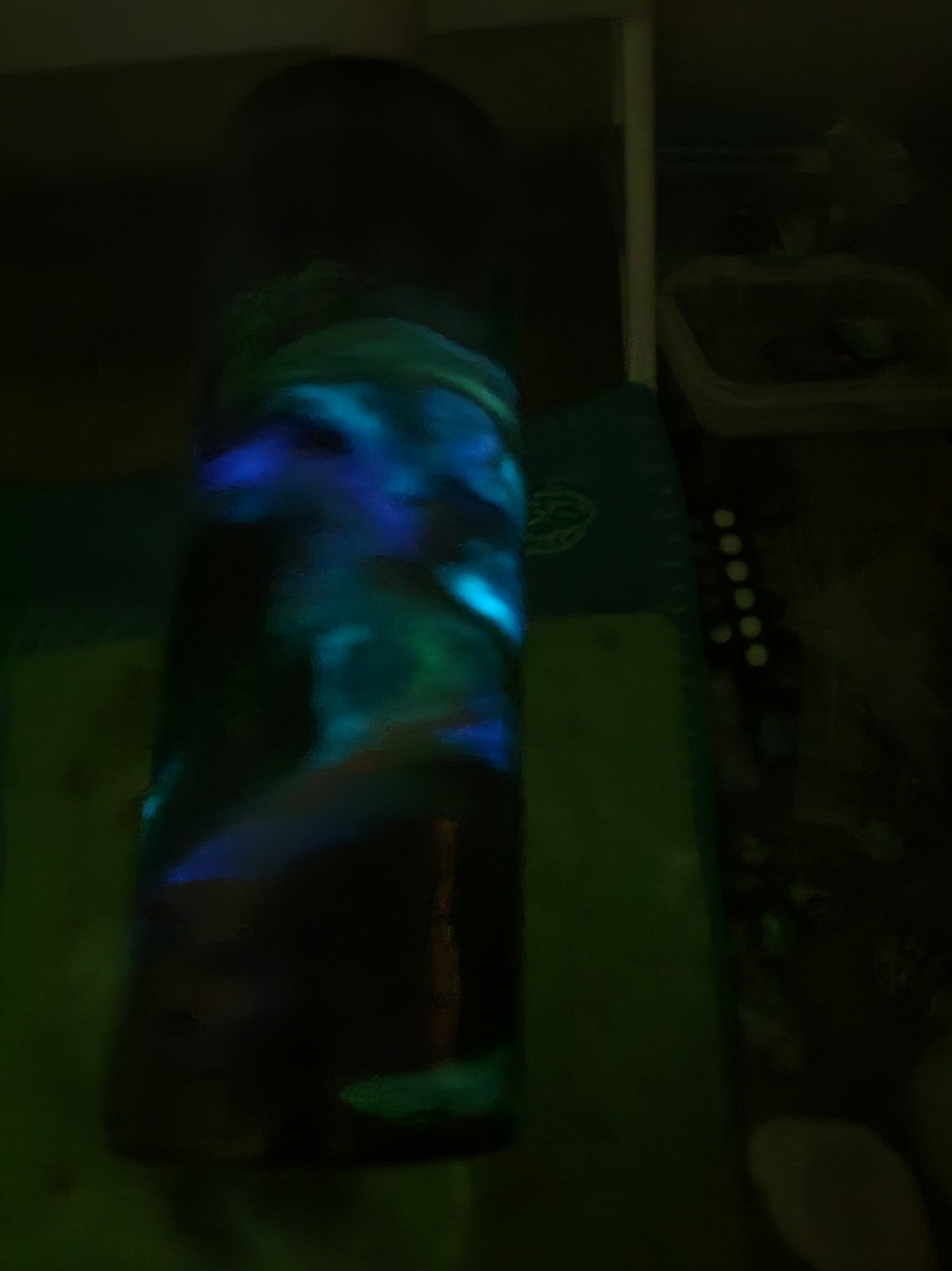 Green, Purple and Gold - Ink Swirl