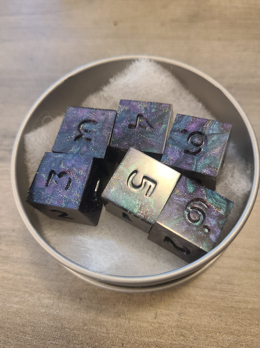 Purple and Green Burst - Dirty Pour