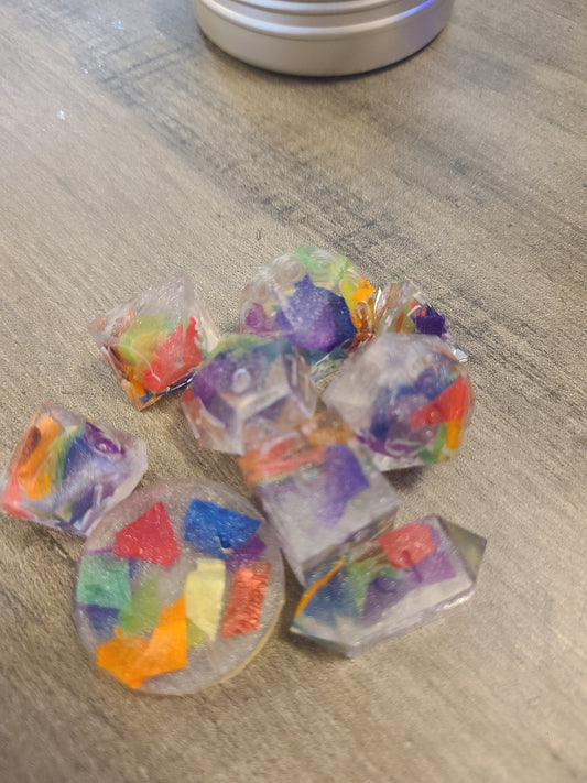 Rainbow Confetti RAW BROKEN SET