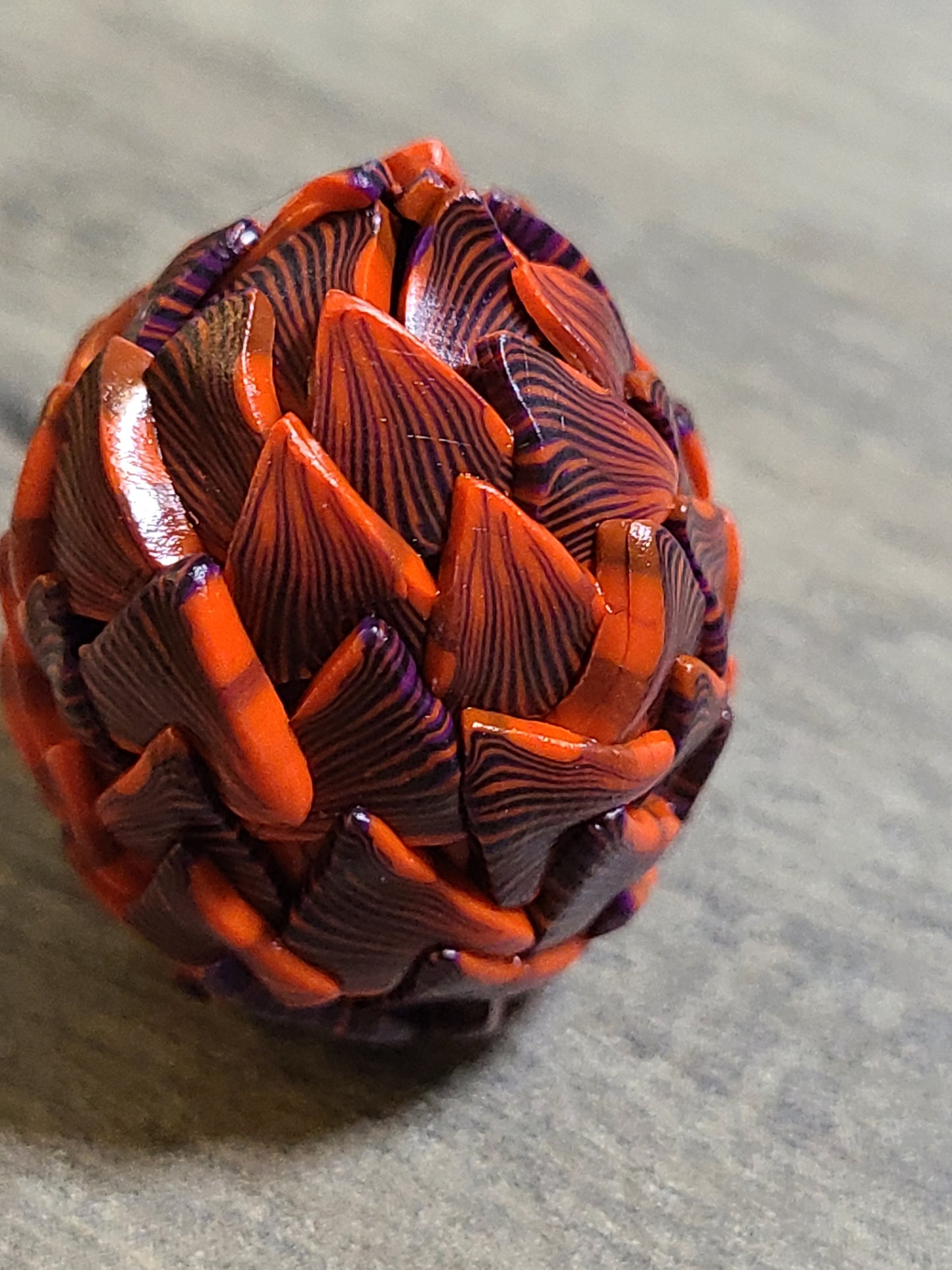 Red Purple Black Striped Dragon Egg