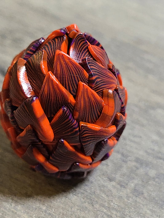 Red Purple Black Striped Dragon Egg