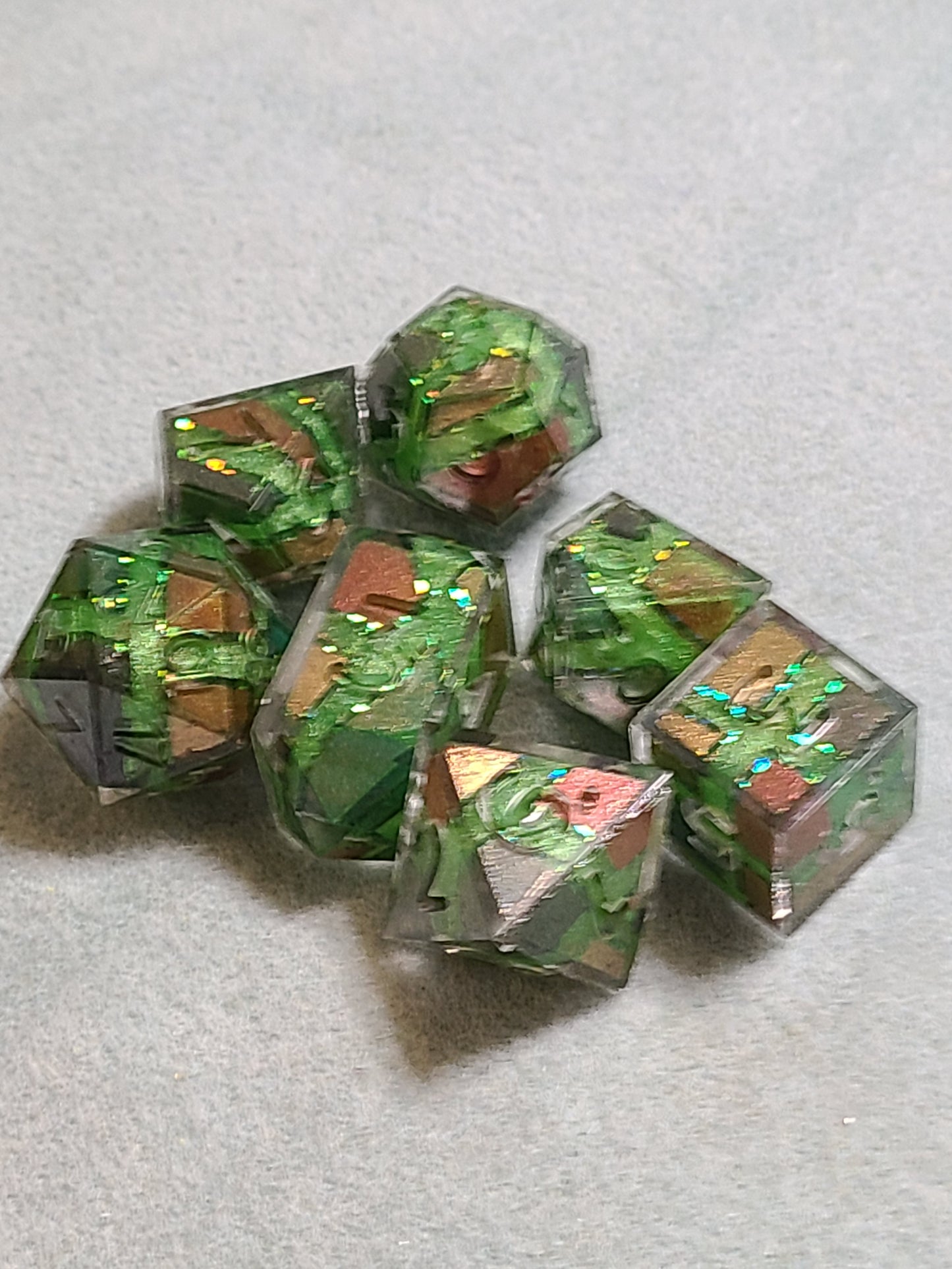 Orc Inspired - Shattered Glass Dice