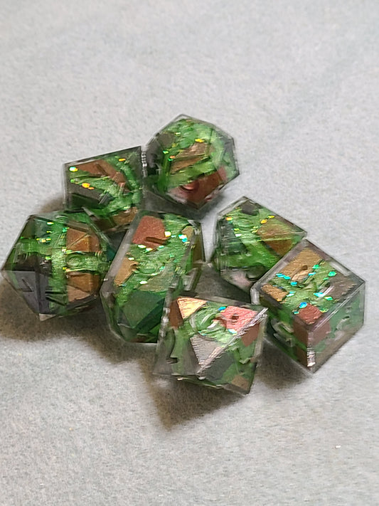 Orc Inspired - Shattered Glass Dice