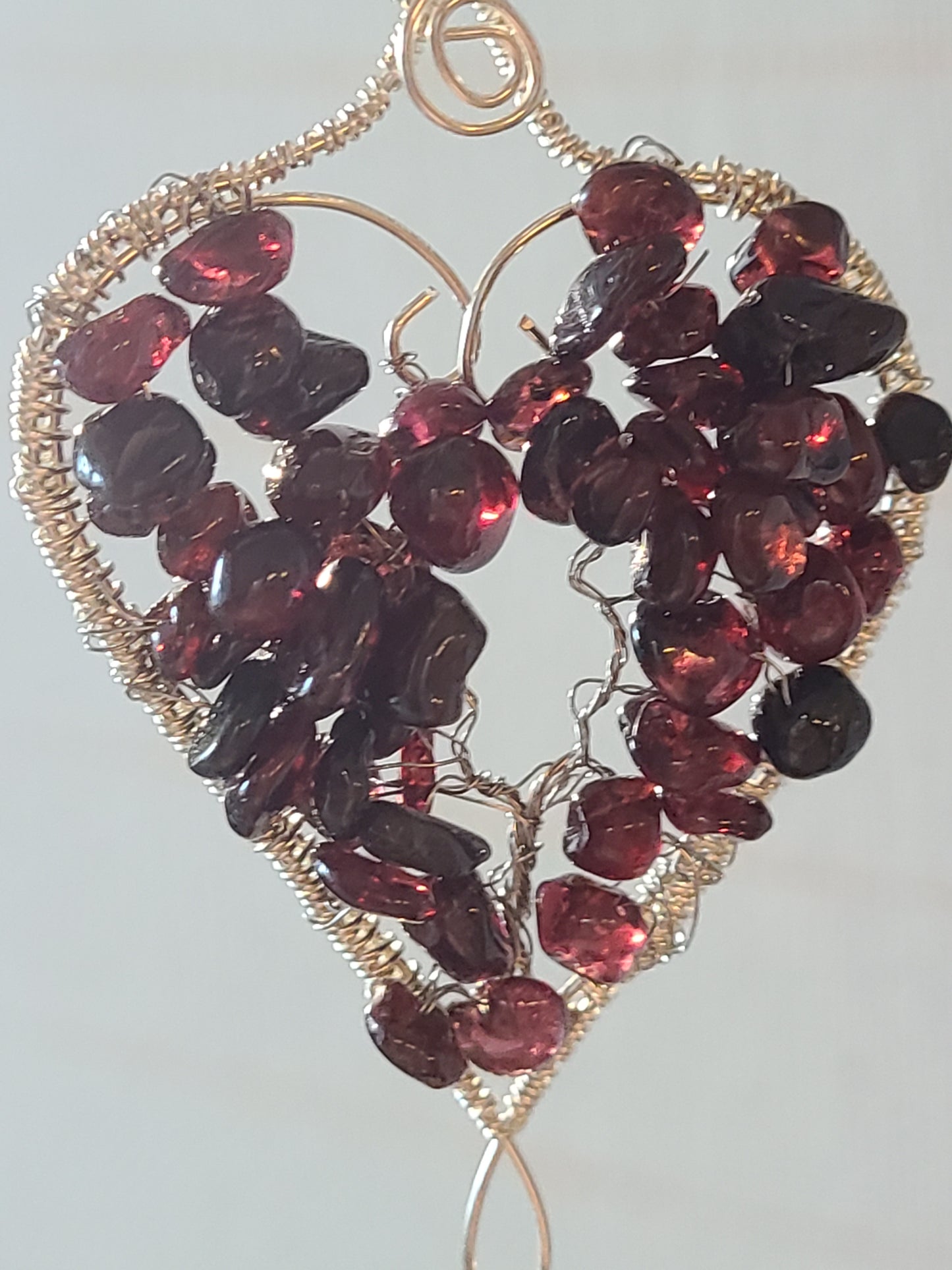 Heart Shaped Tree of Life Gemstone Pendant