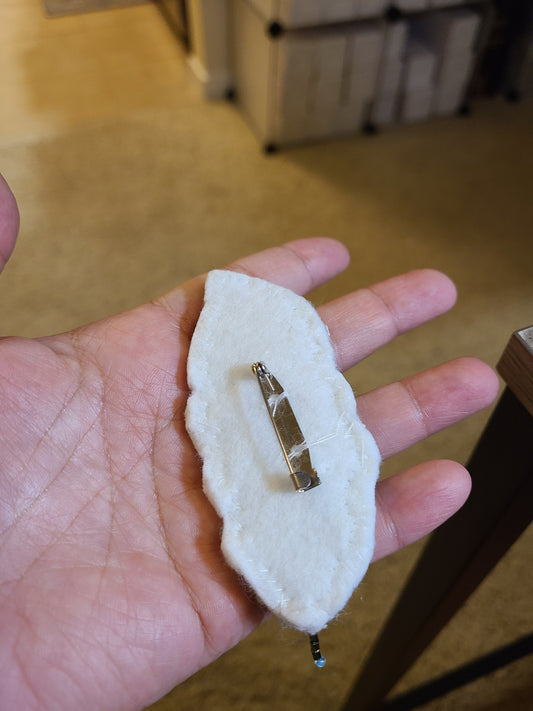 Feather Beaded Embroidery Pin