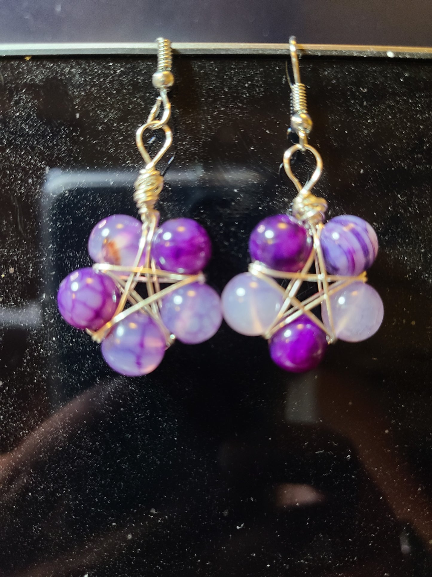 Gemstone Star Earrings