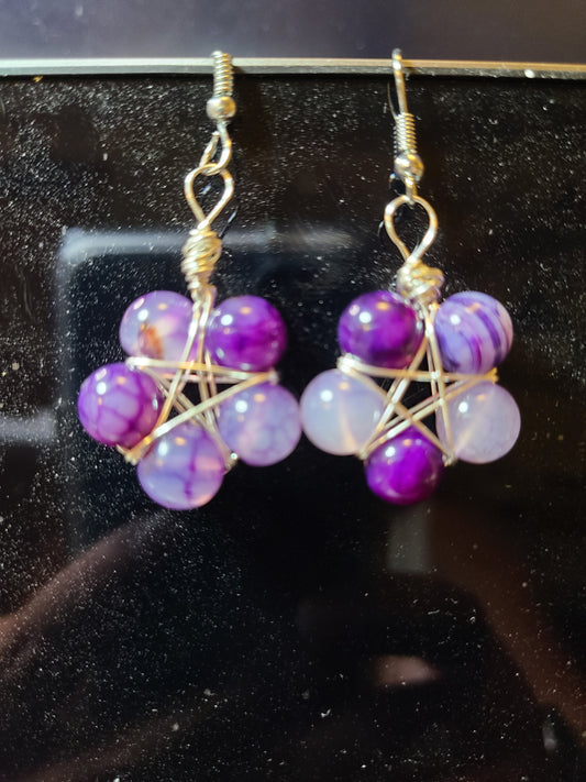 Gemstone Star Earrings