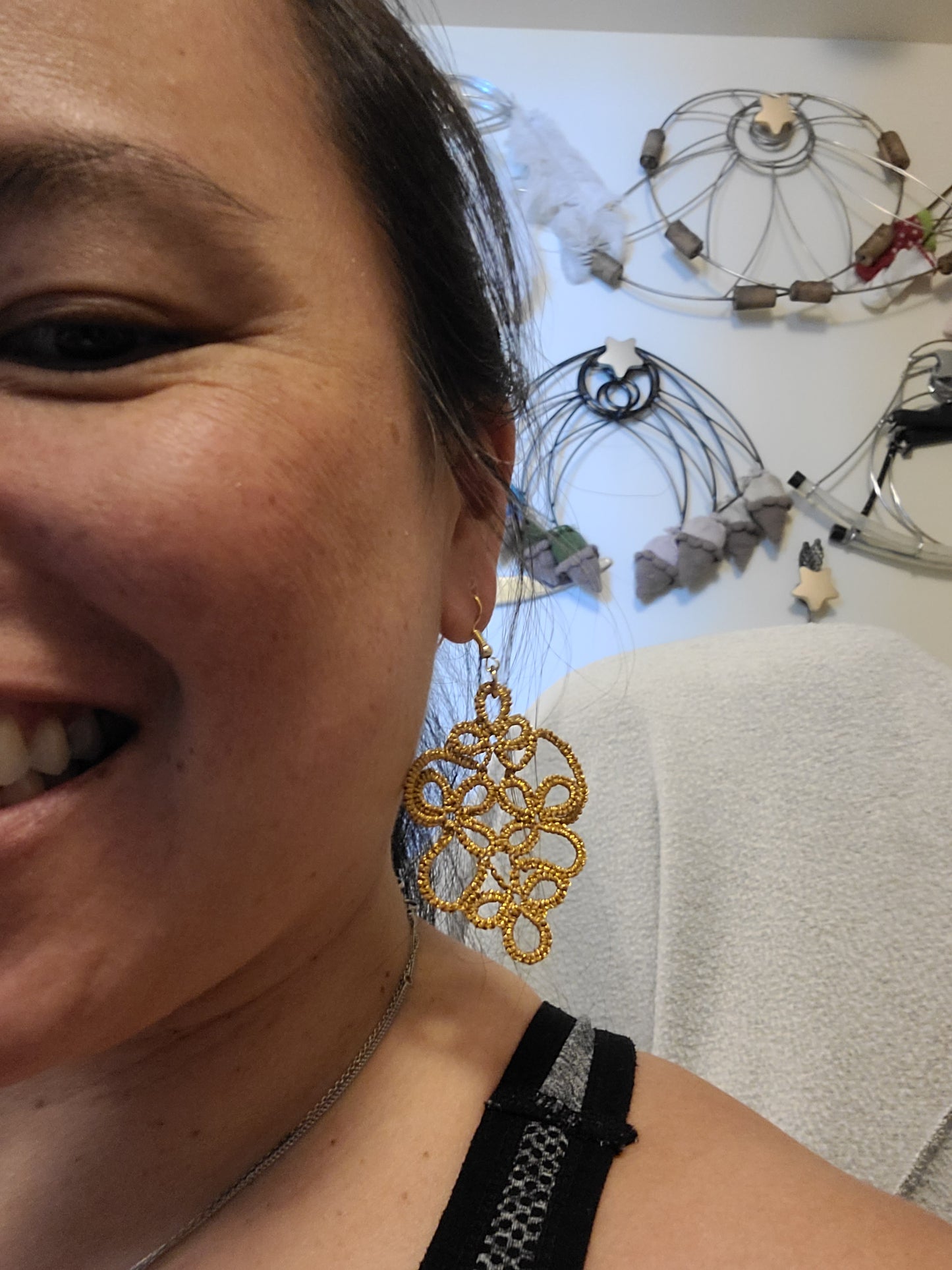 Lantern Tatted Earrings