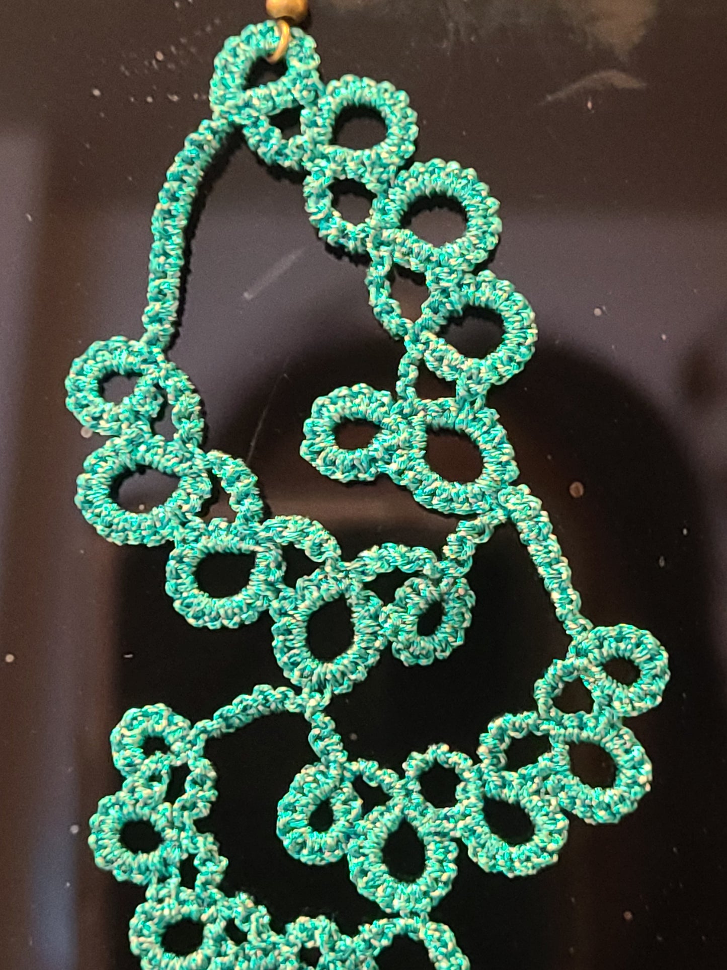 Waterfall Teardrops Tatted Earrings