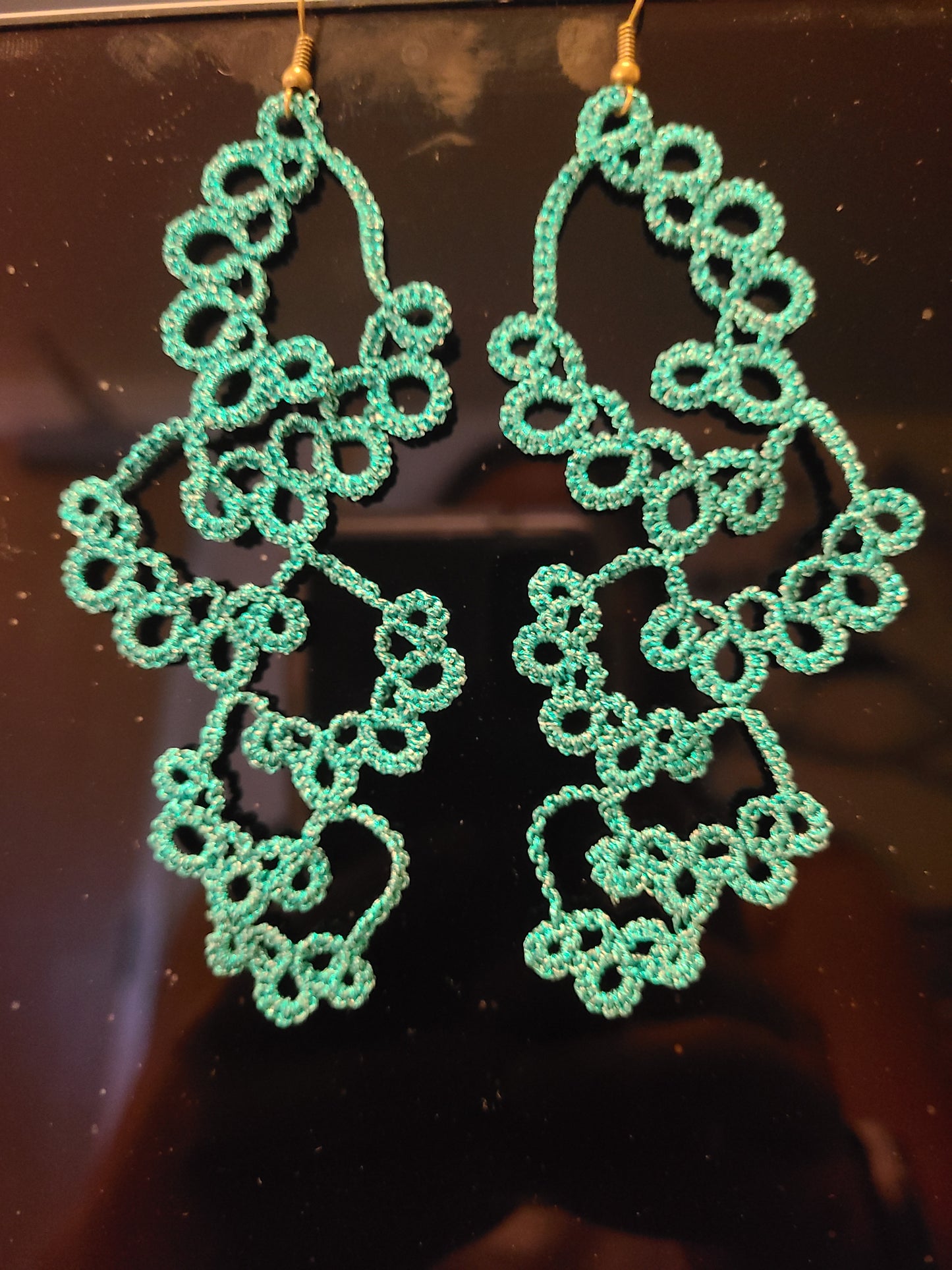 Waterfall Teardrops Tatted Earrings