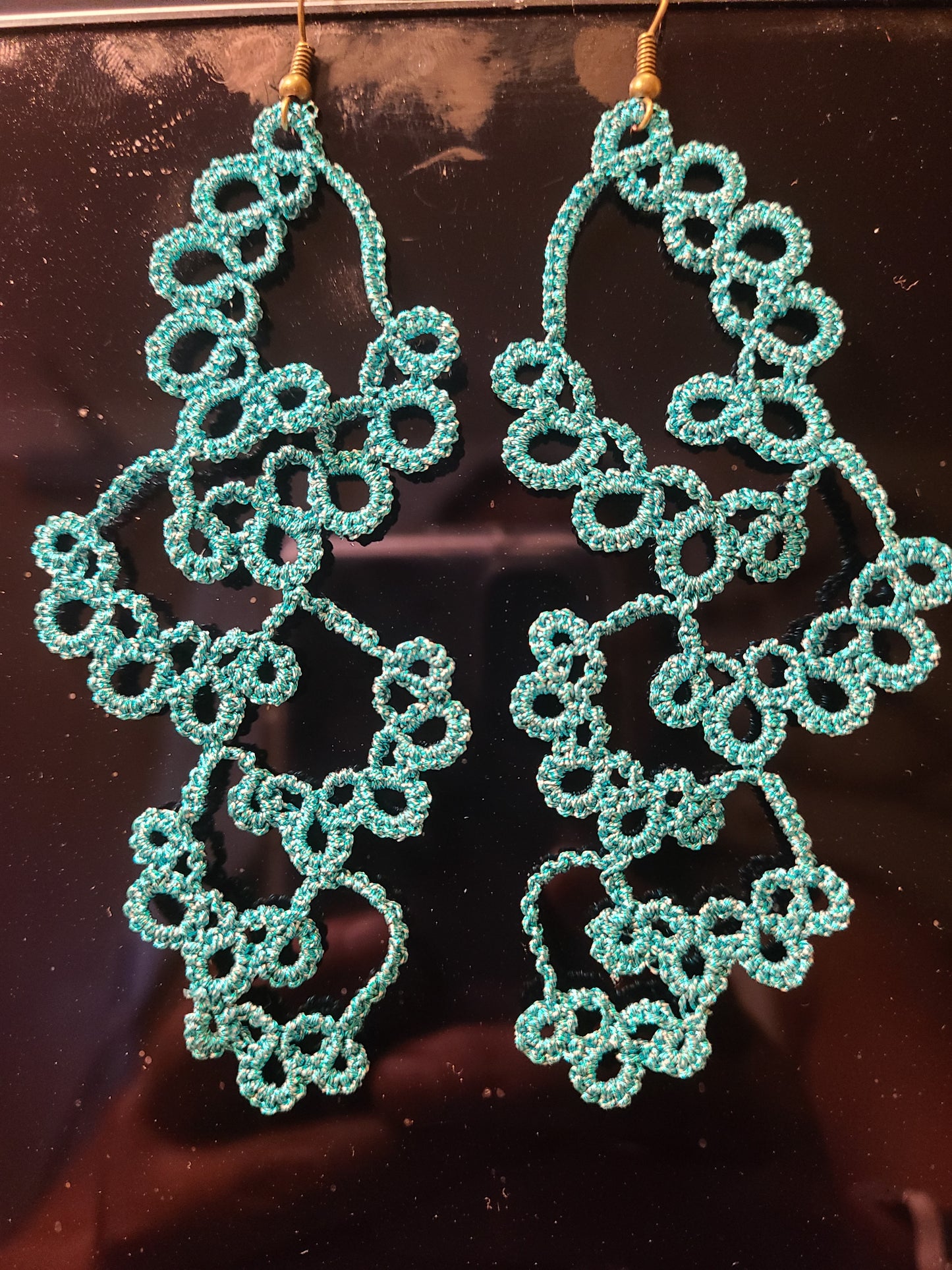 Waterfall Teardrops Tatted Earrings