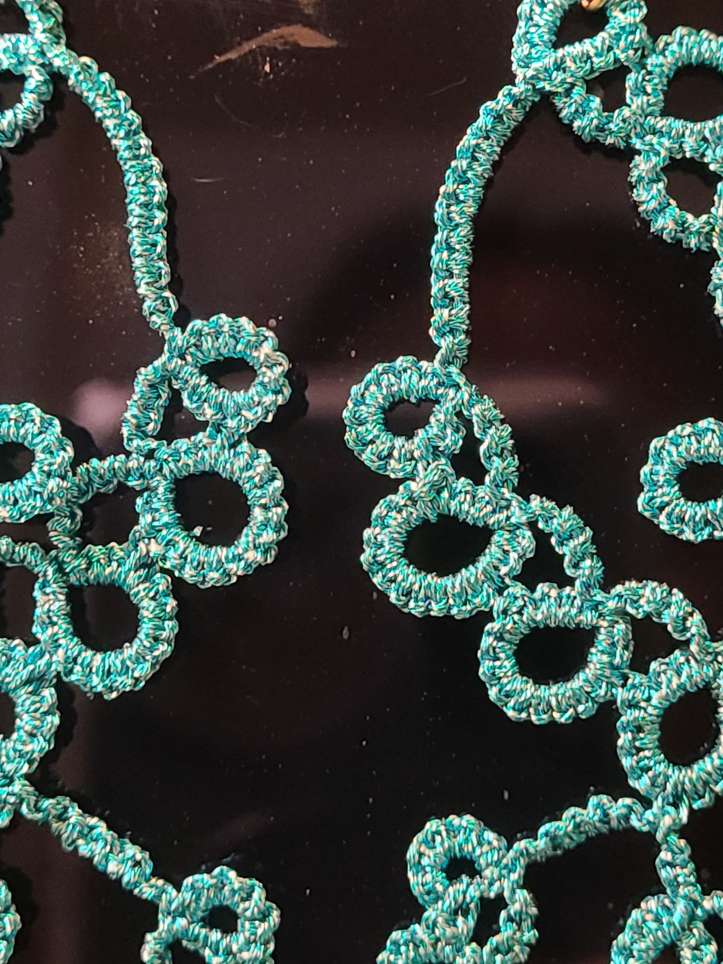 Waterfall Teardrops Tatted Earrings