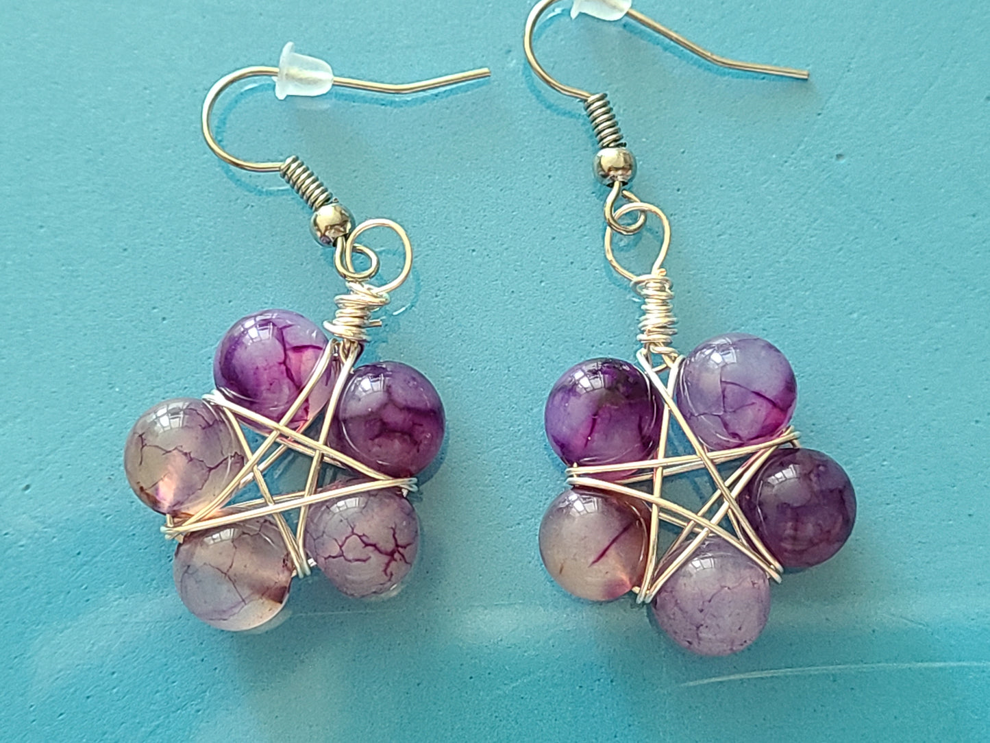 Gemstone Star Earrings