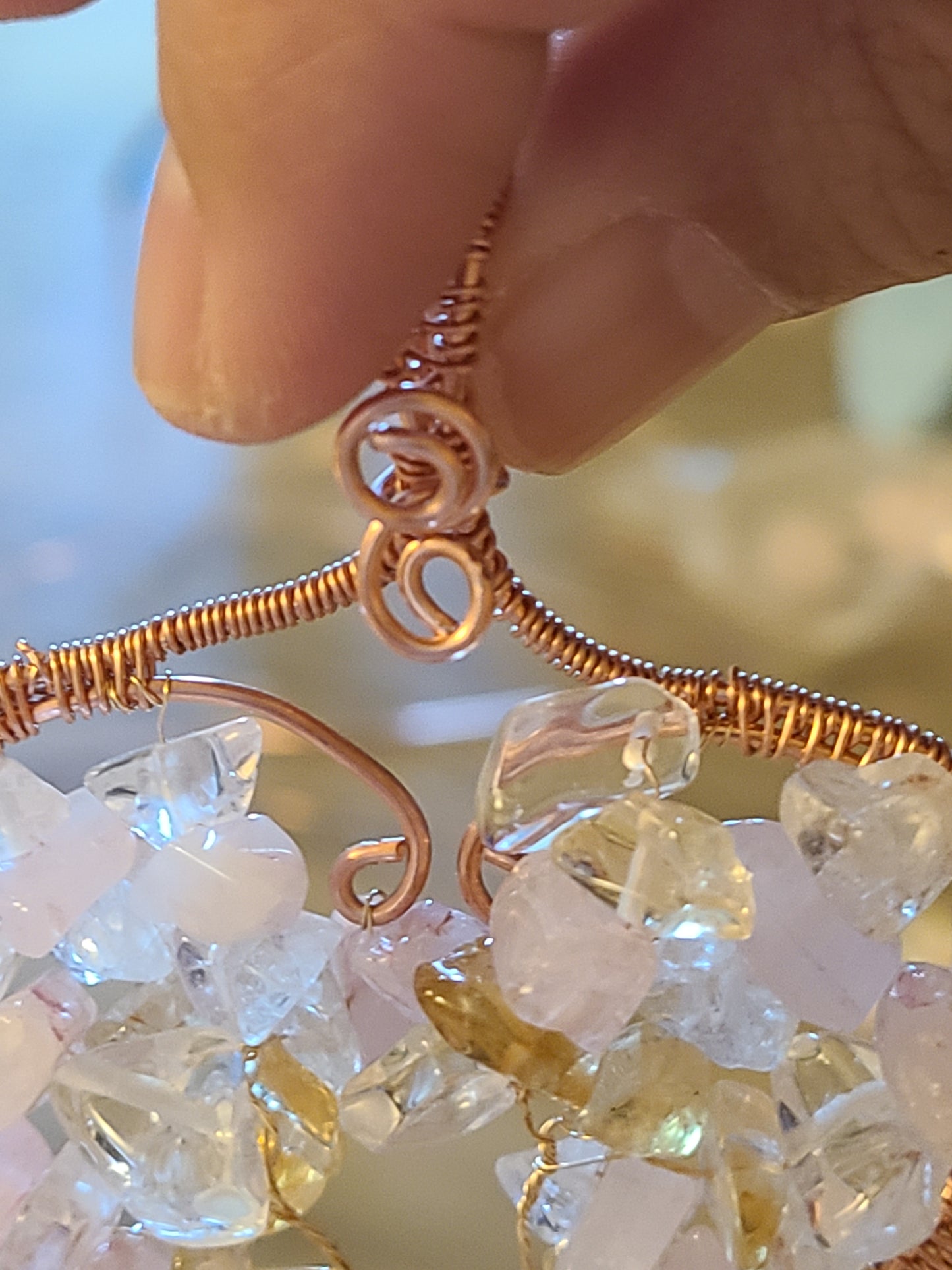 Heart Shaped Tree of Life Gemstone Pendant