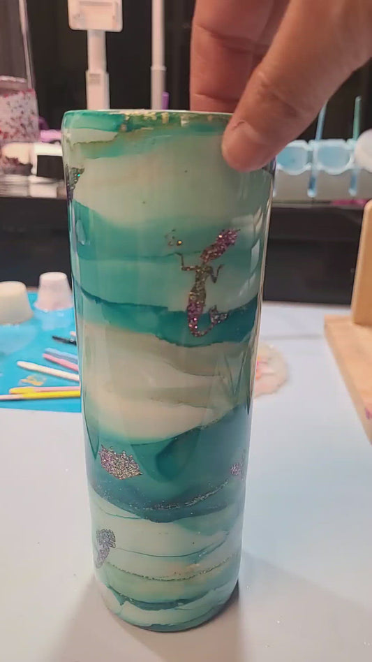 Mermaid - Watercolor Peekaboo