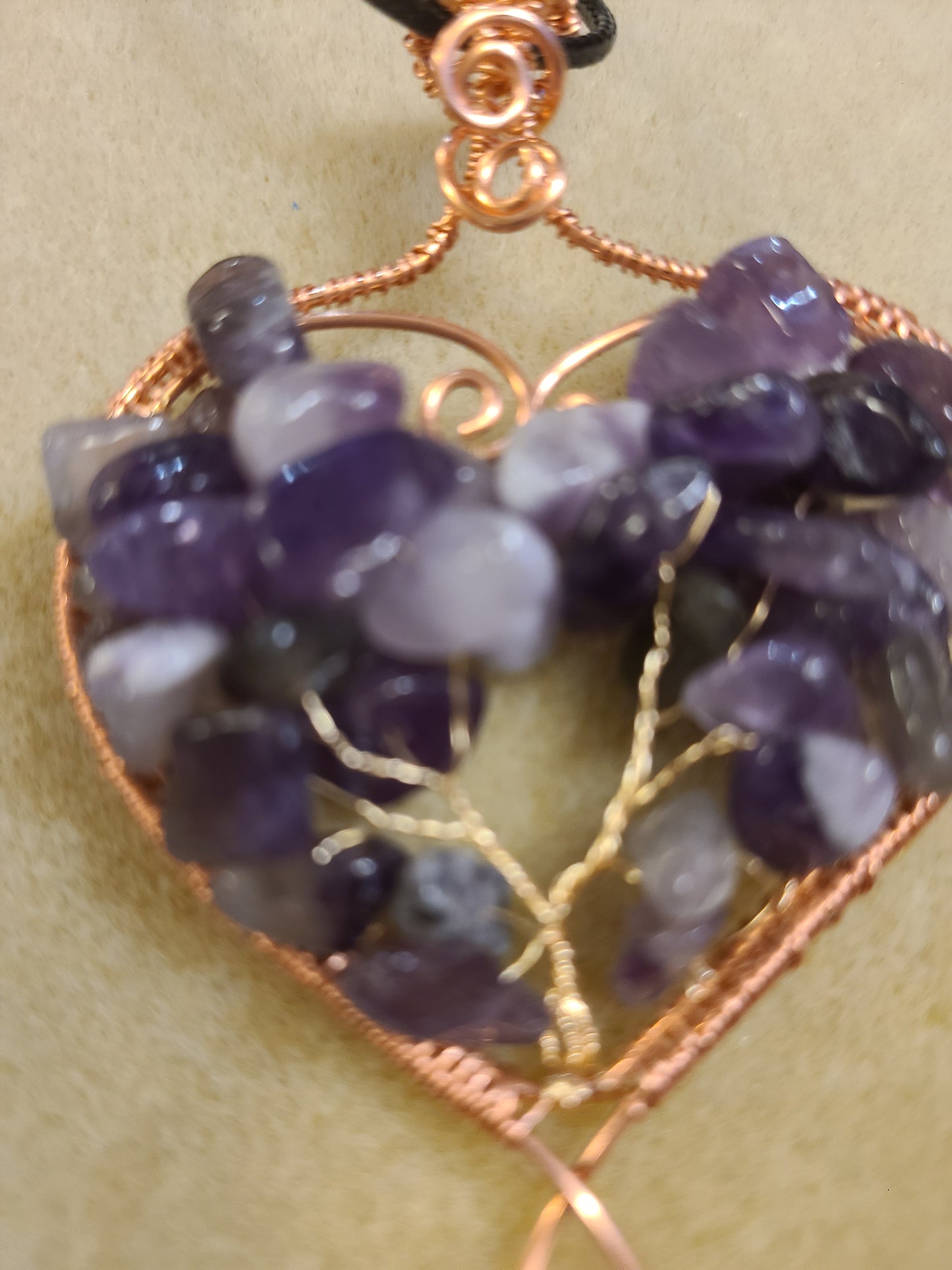 Heart Shaped Tree of Life Gemstone Pendant